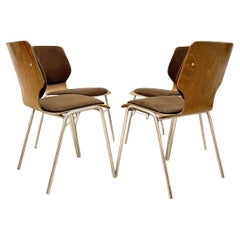 Carlo Ratti Office Set 4 Chairs Modern Design 1970s