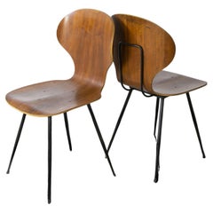 Carlo Ratti set of Lulli chairs for Industria Legni Curvati 1950s