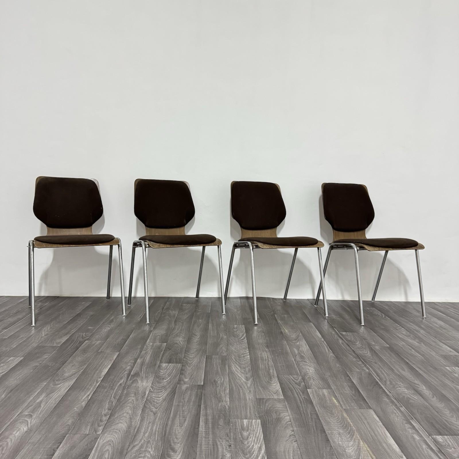 Carlo Ratti Style Set Da Pranzo 4 Sedie Design Modernariato Anni '70 en venta 4