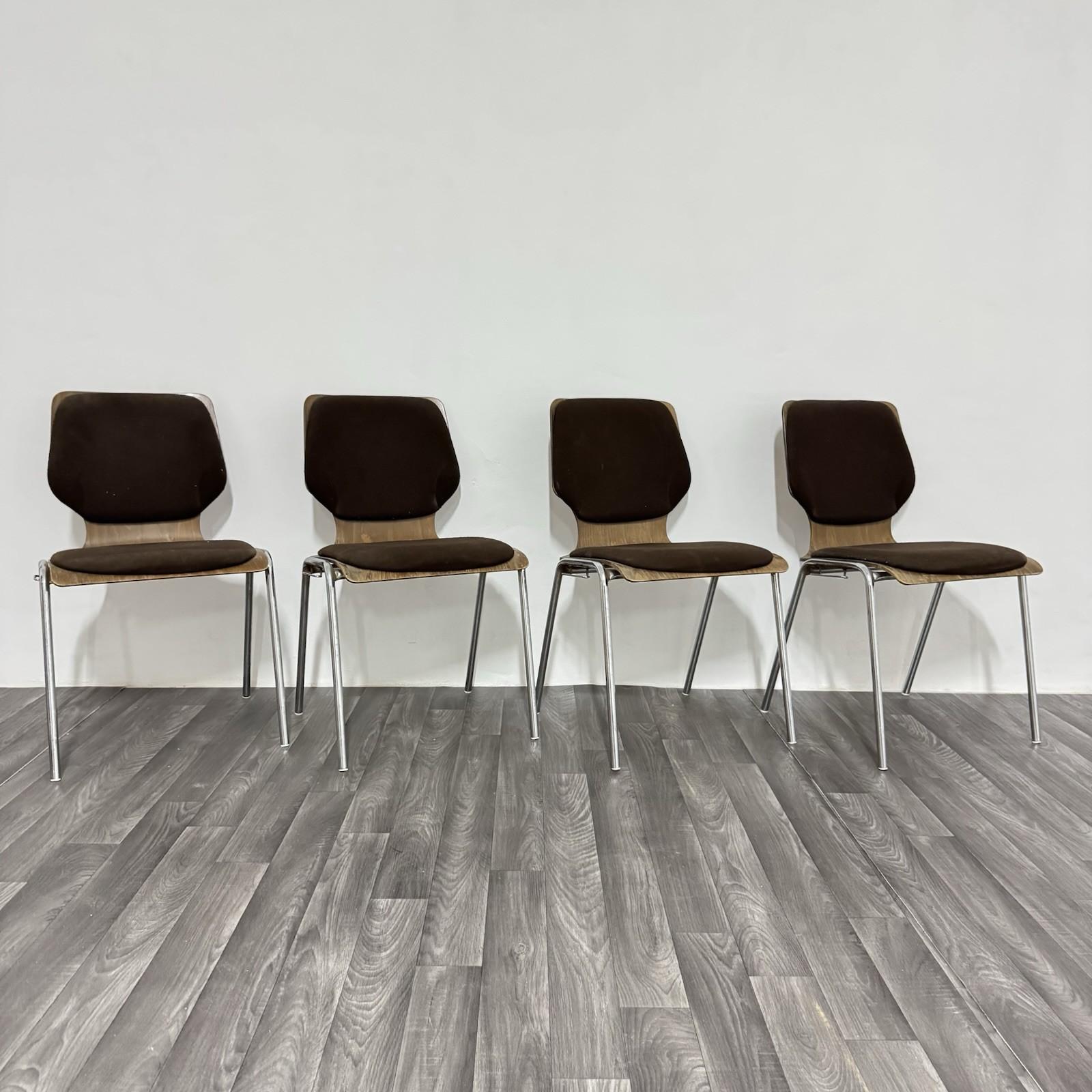 Carlo Ratti Style Set Da Pranzo 4 Sedie Design Modernariato Anni '70 Moderno de mediados de siglo en venta