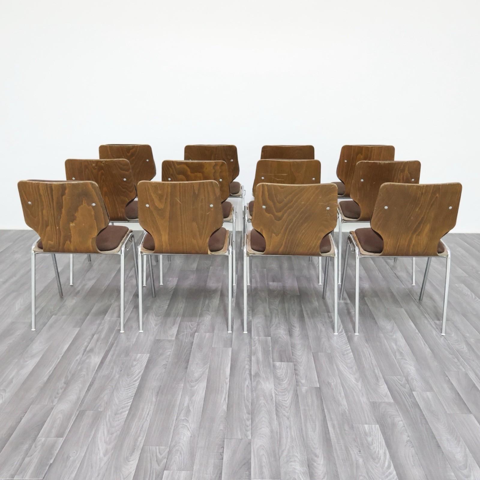 Bureau de style Carlo Ratti 12 chaises Design moderne 1970 en vente 3