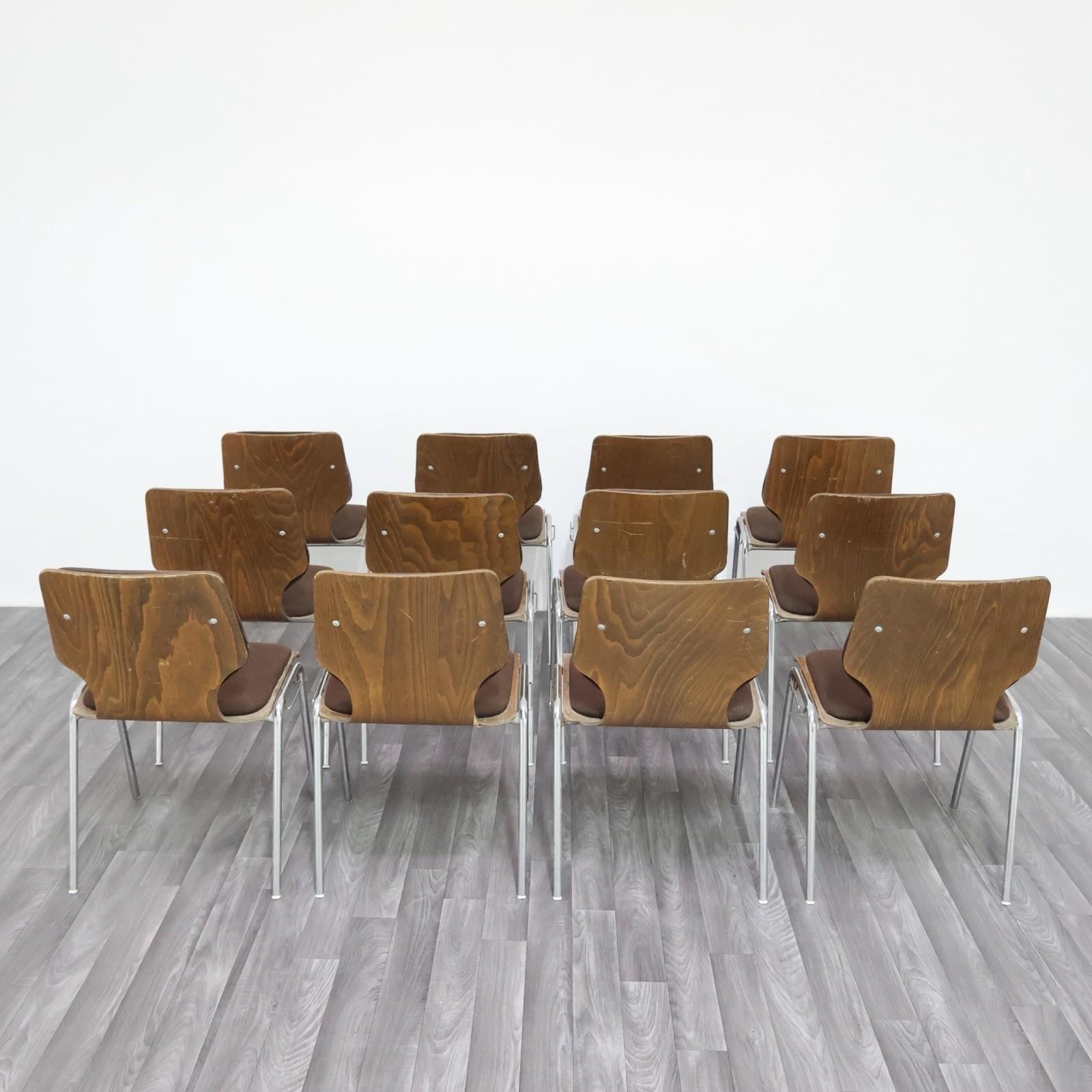 Bureau de style Carlo Ratti 12 chaises Design moderne 1970 en vente 4