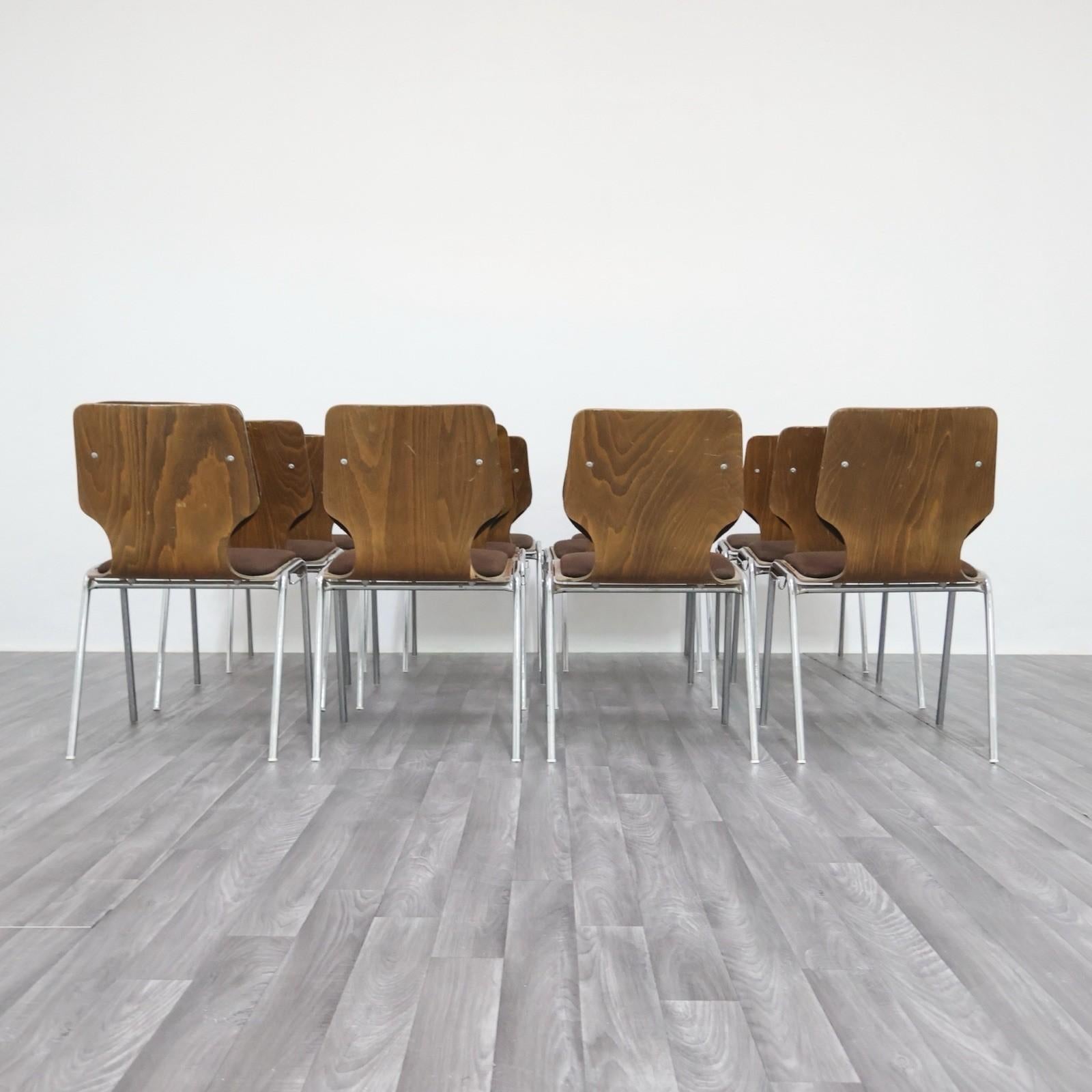 Bureau de style Carlo Ratti 12 chaises Design moderne 1970 en vente 5