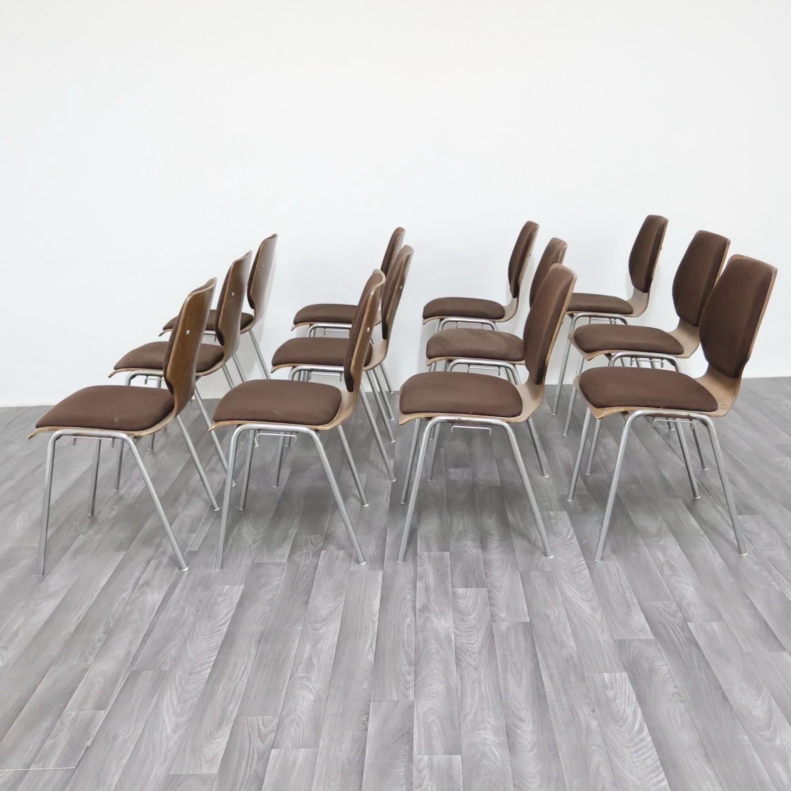 Acier Bureau de style Carlo Ratti 12 chaises Design moderne 1970 en vente