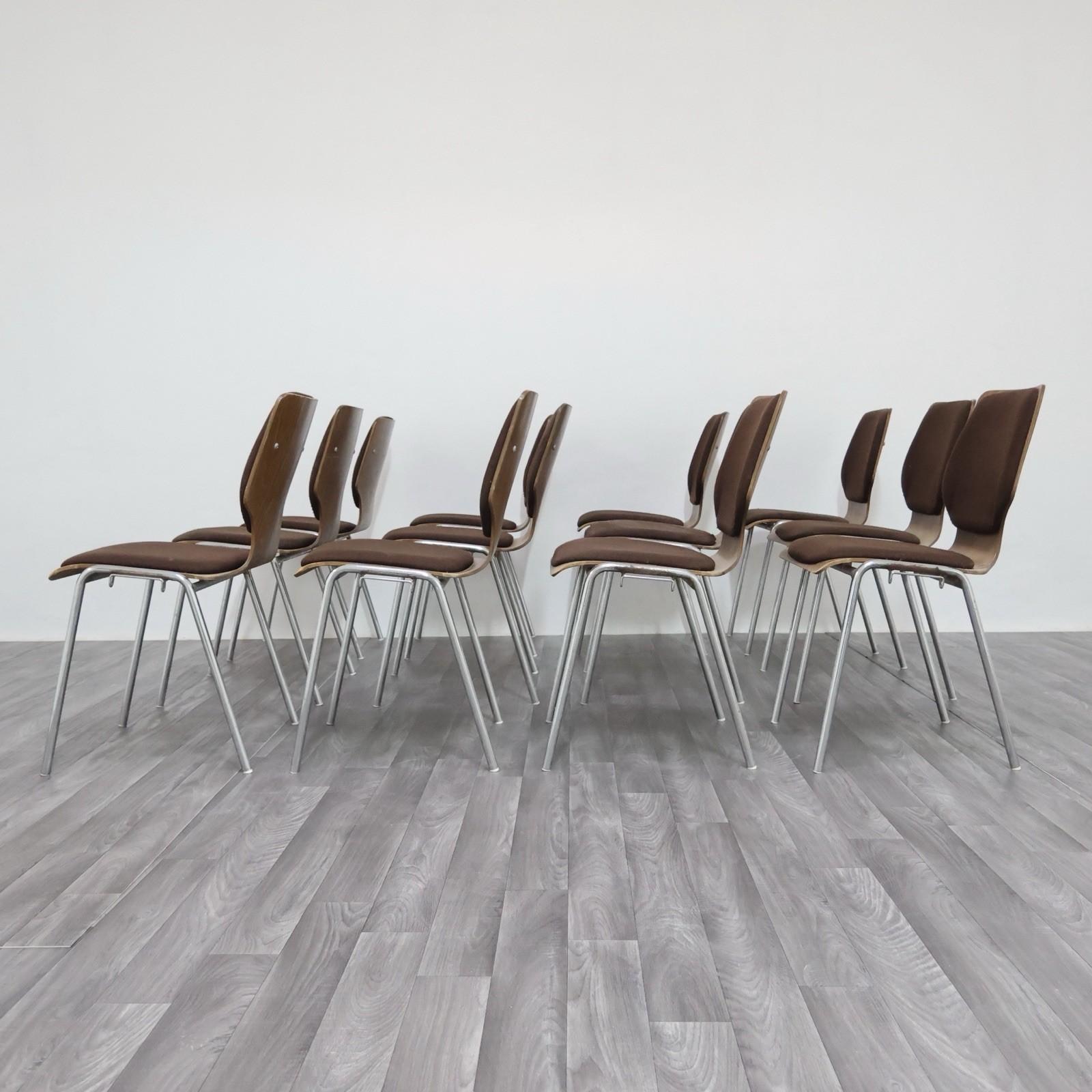Bureau de style Carlo Ratti 12 chaises Design moderne 1970 en vente 1