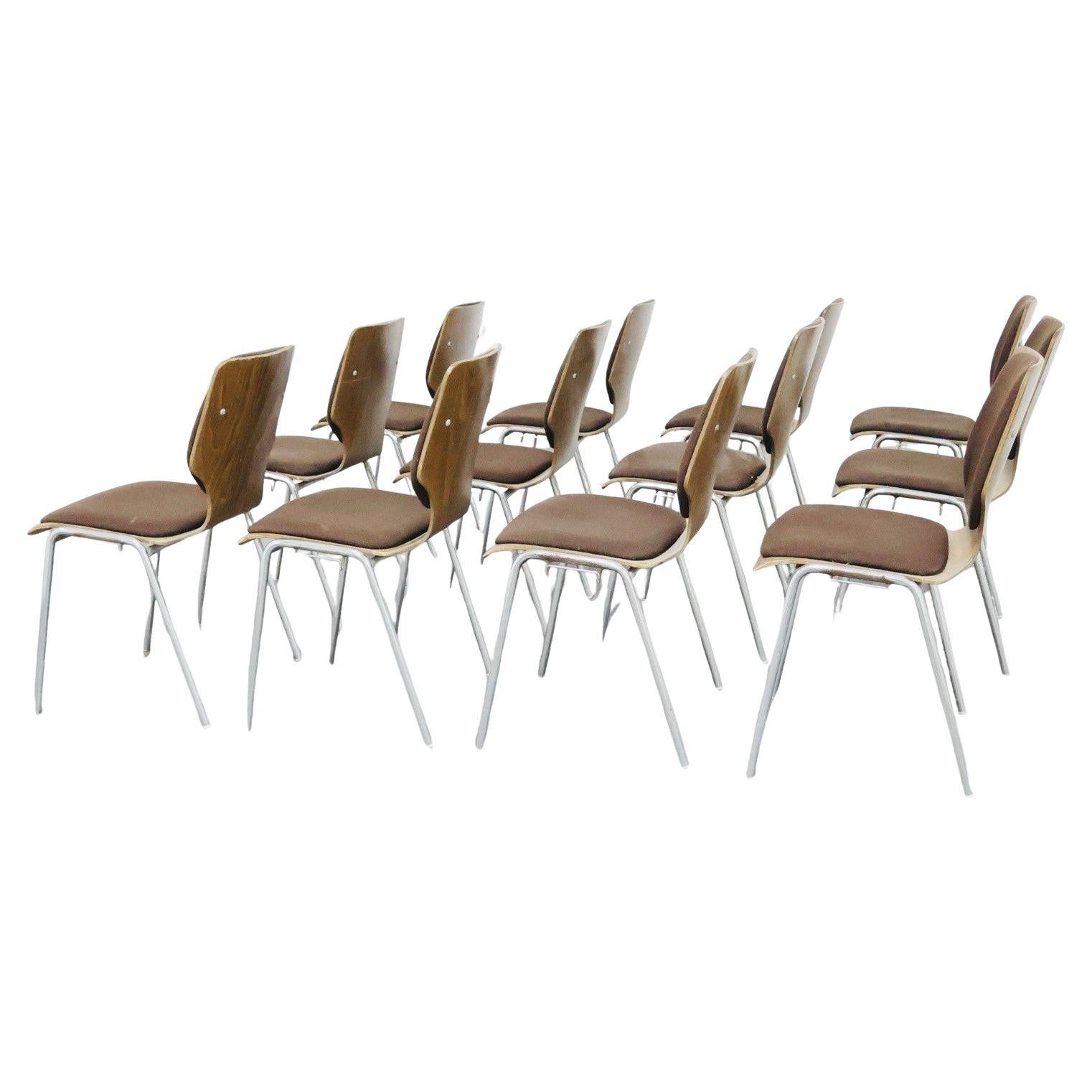 Bureau de style Carlo Ratti 12 chaises Design moderne 1970