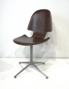 Carlo Ratti Walnut Desk Chair for Compensati Curvati Italy