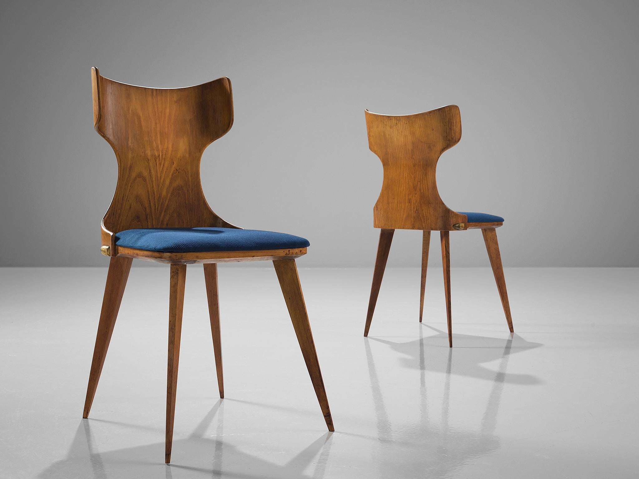 Italian Carlo Ratti Wingback Dining Chairs