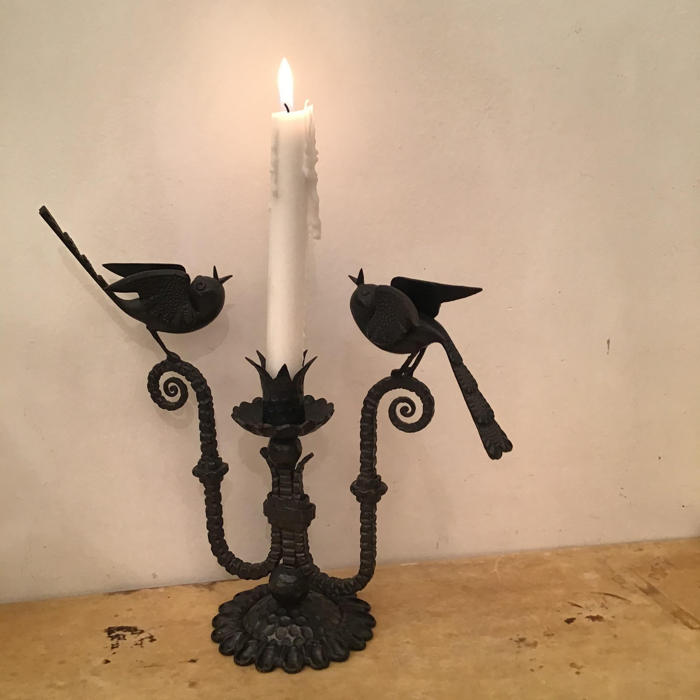 Carlo Rizzarda Candle Holder Iron 1930 italy  For Sale 6