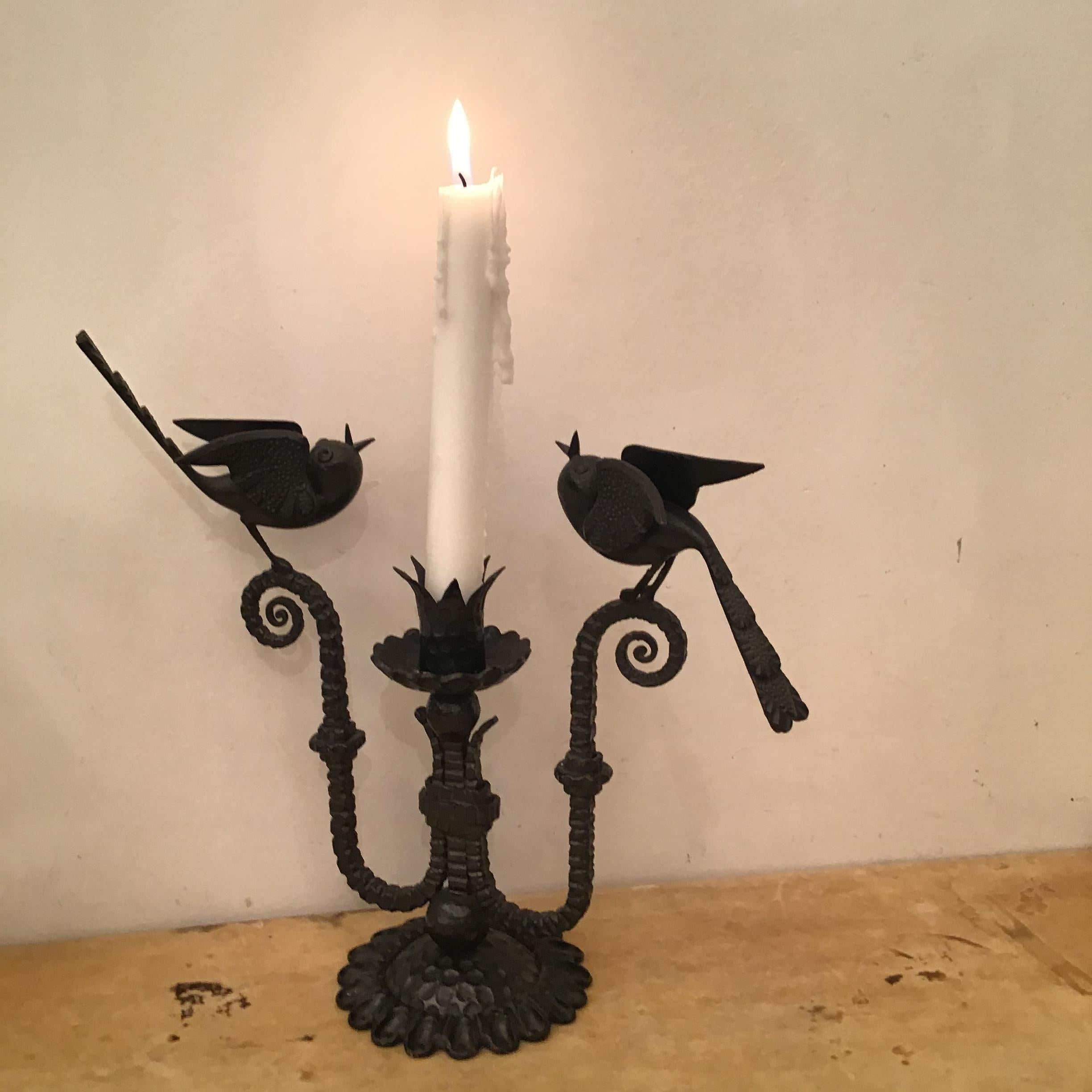 Carlo Rizzarda Candle Holder Iron 1930 italy  For Sale 7