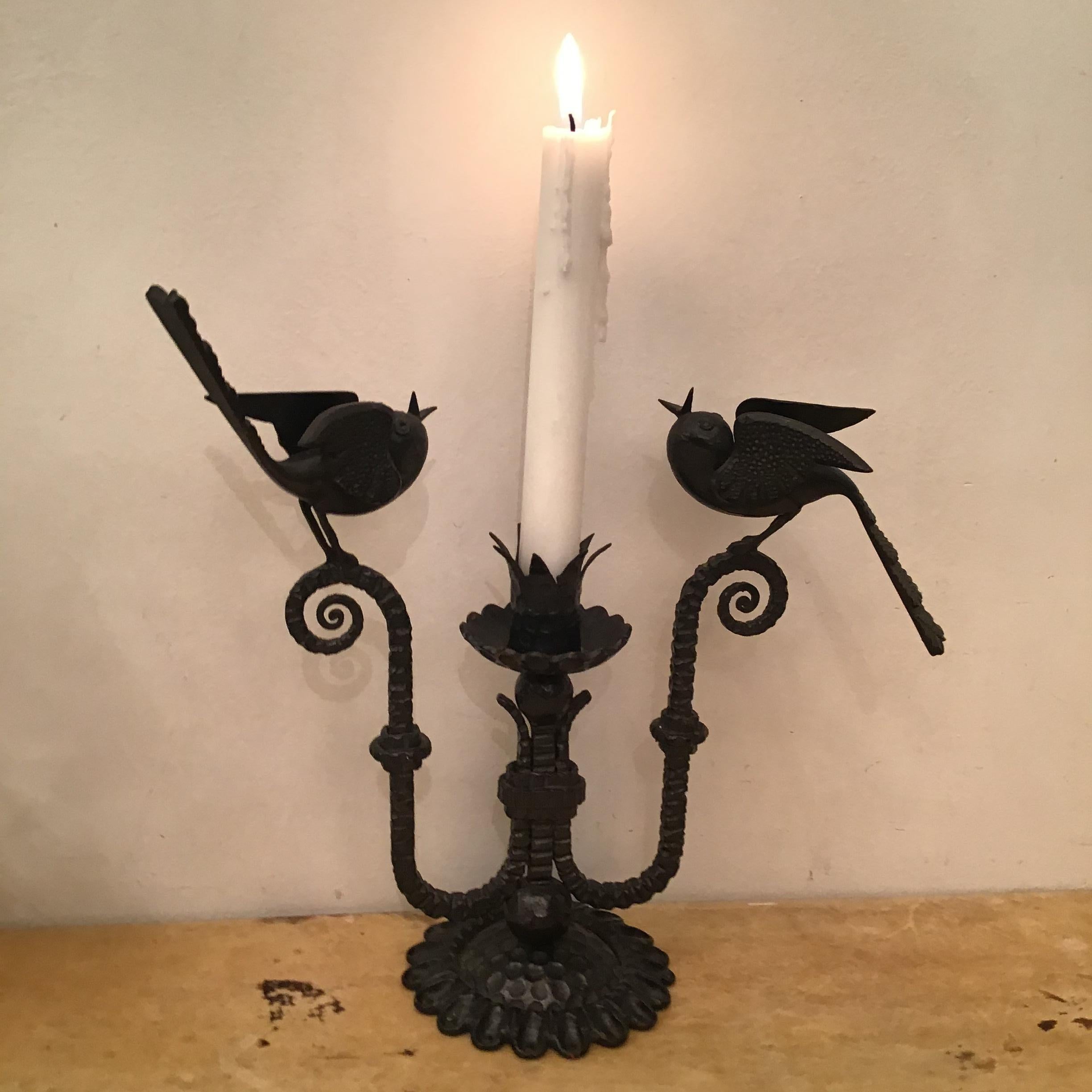Carlo Rizzarda Candle Holder Iron 1930 italy  For Sale 8