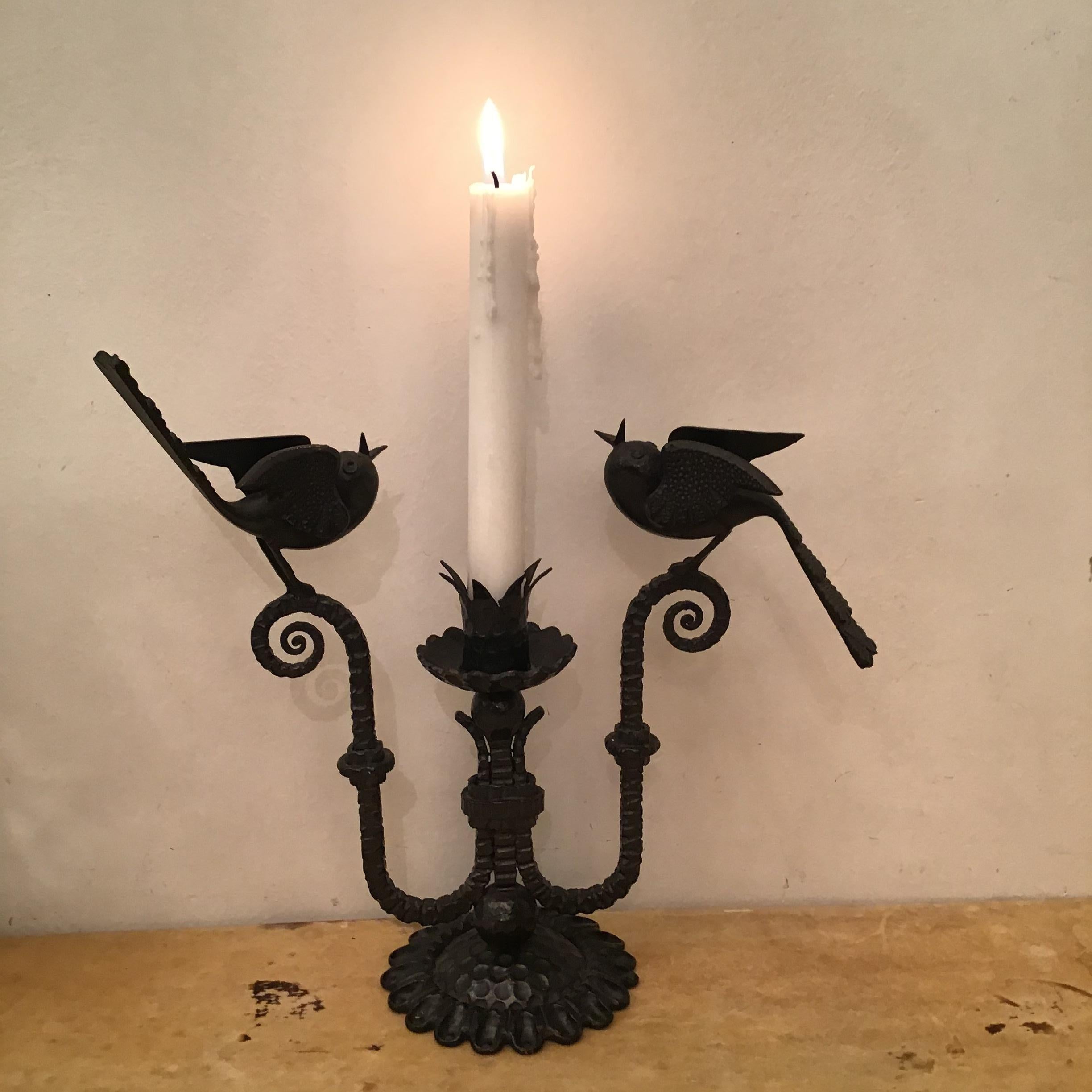 Carlo Rizzarda Candle Holder Iron 1930 italy  For Sale 10