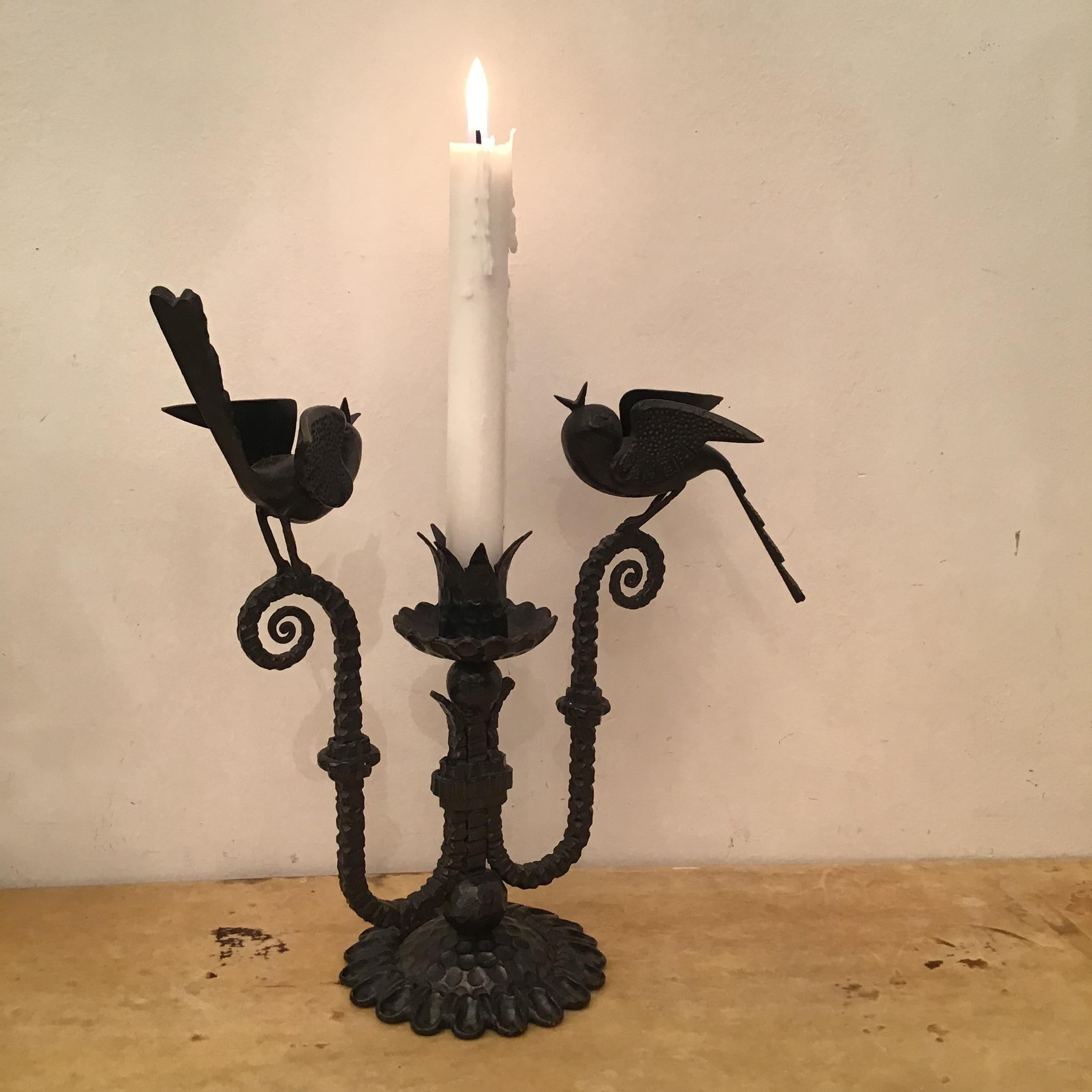 Carlo Rizzarda Candle Holder Iron 1930 italy  For Sale 11
