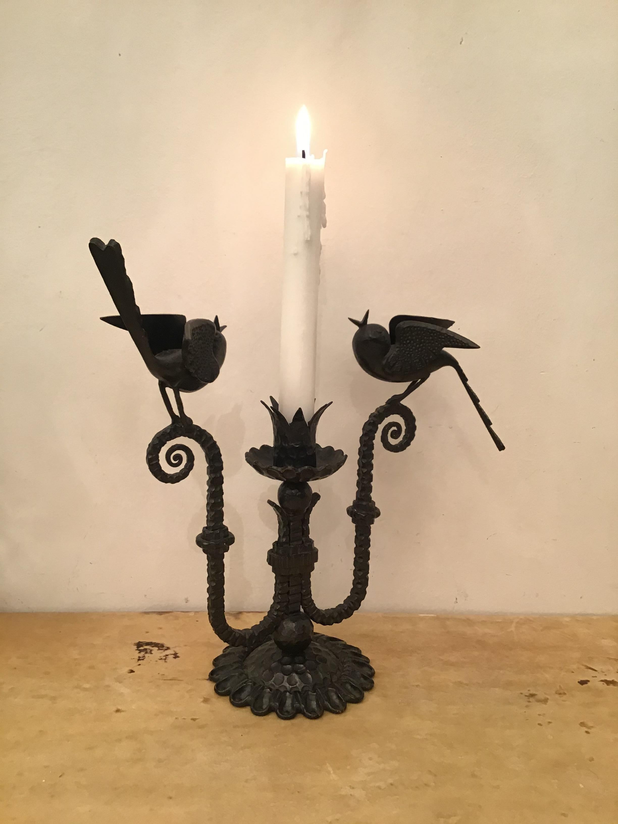 Carlo Rizzarda Candle Holder Iron 1930 italy  For Sale 12