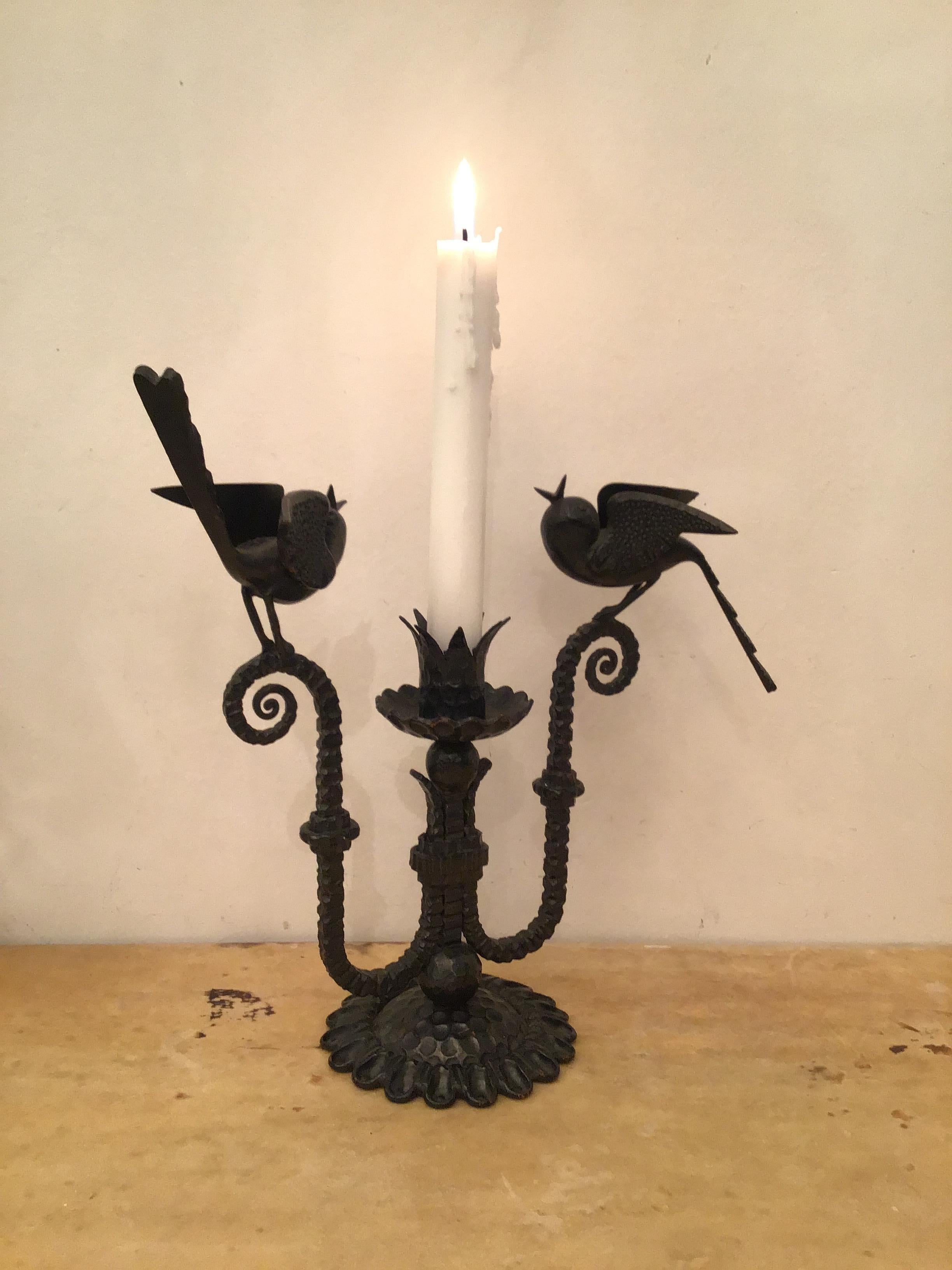 Carlo Rizzarda Candle Holder Iron 1930 italy  For Sale 13