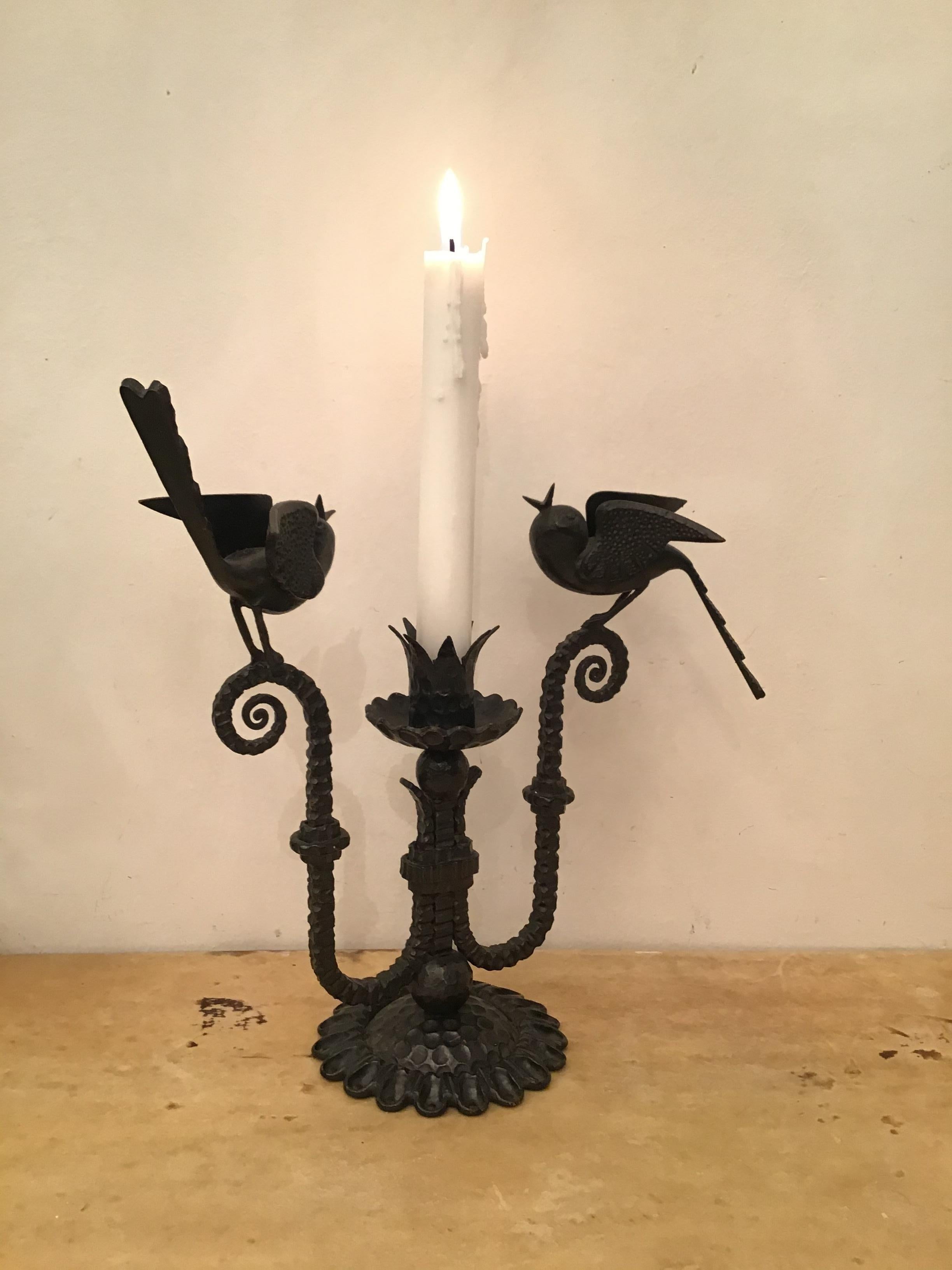 Carlo Rizzarda Candle Holder Iron 1930 italy  For Sale 14