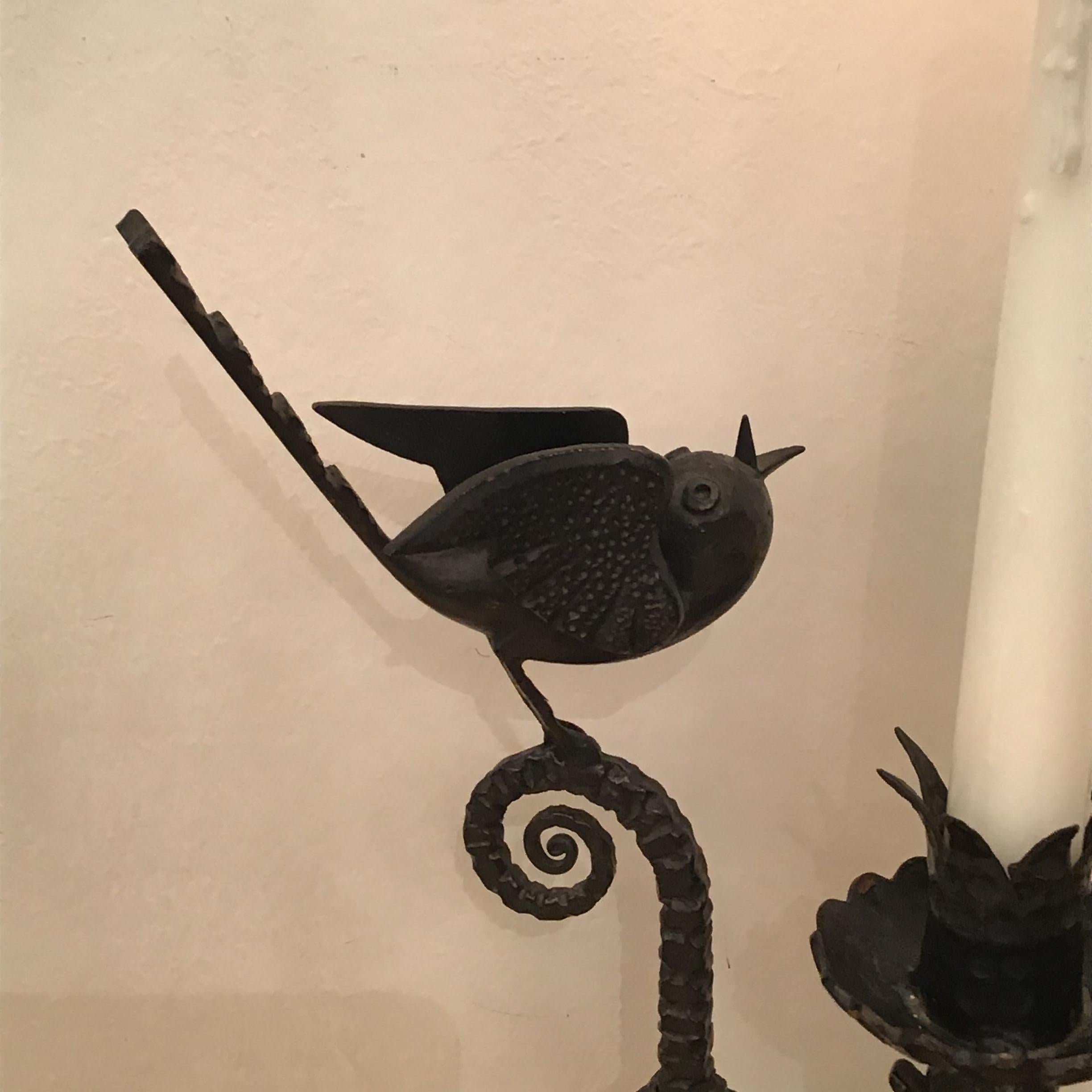 Other Carlo Rizzarda Candle Holder Iron 1930 italy  For Sale
