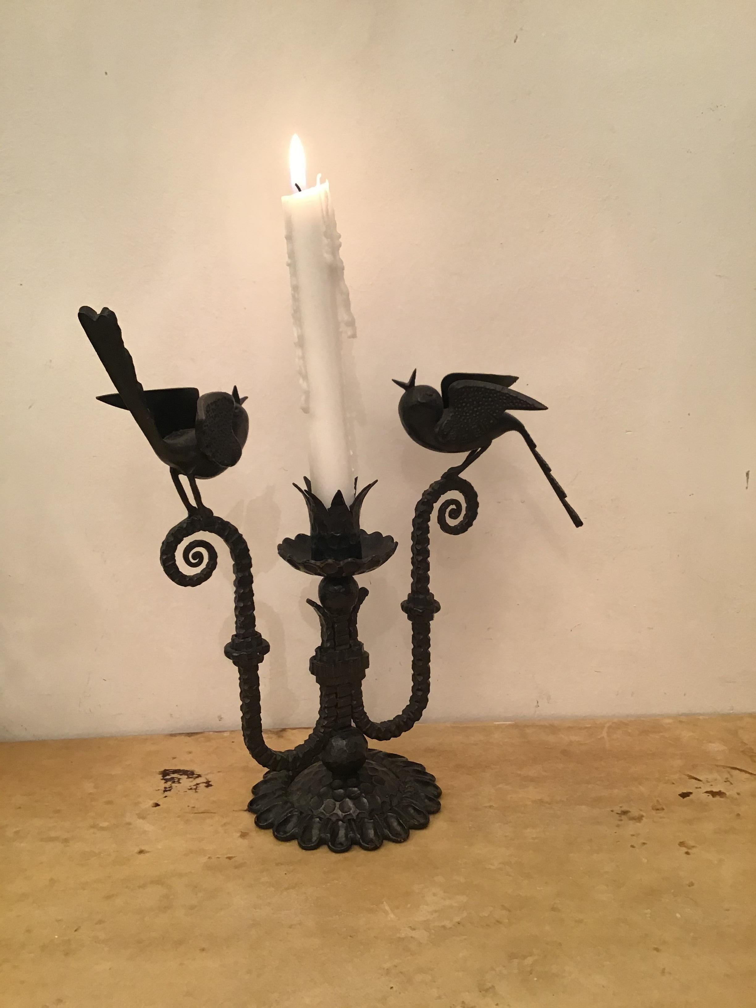 Carlo Rizzarda Candle Holder Iron 1930 italy  For Sale 15