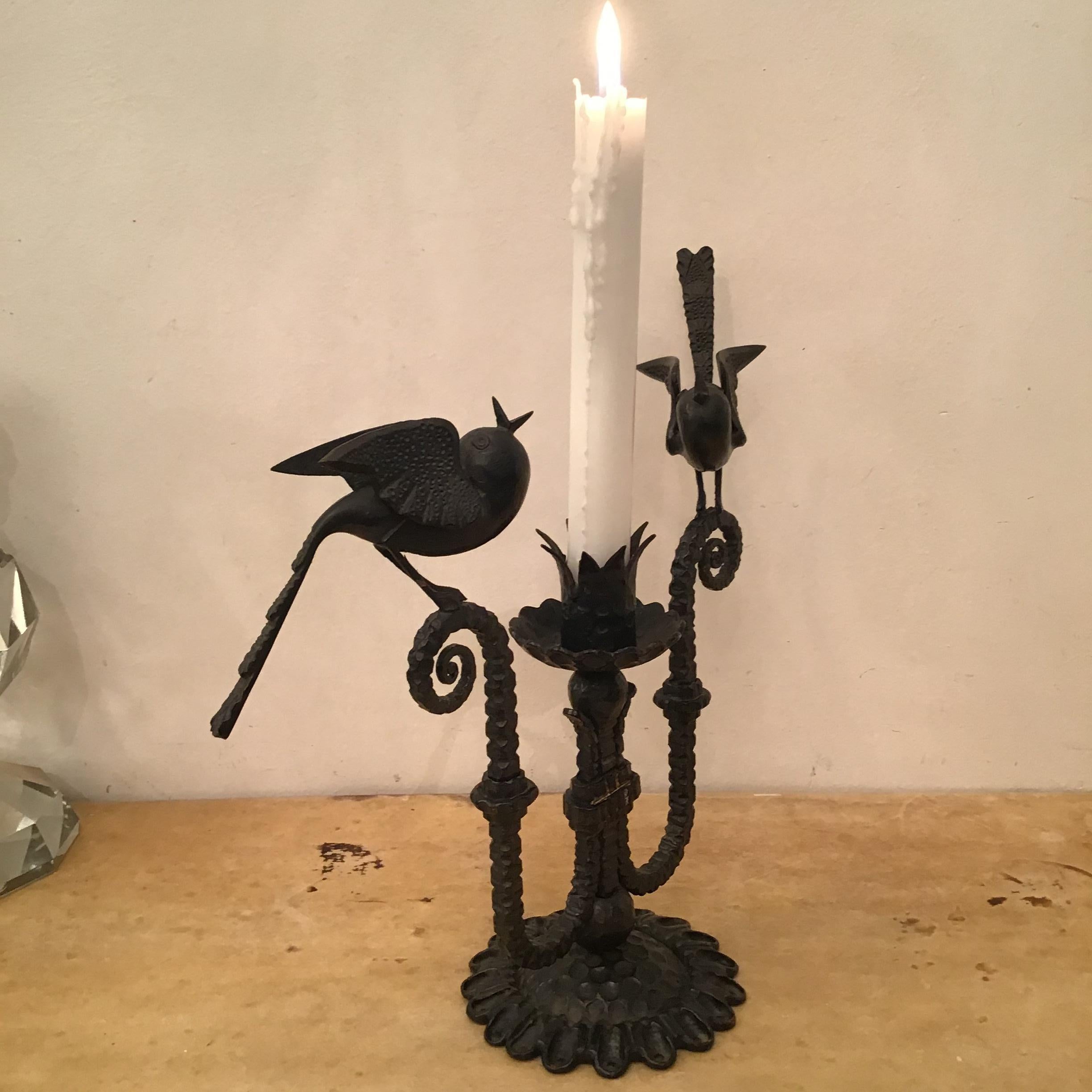 Carlo Rizzarda Candle Holder Iron 1930 italy  For Sale 3