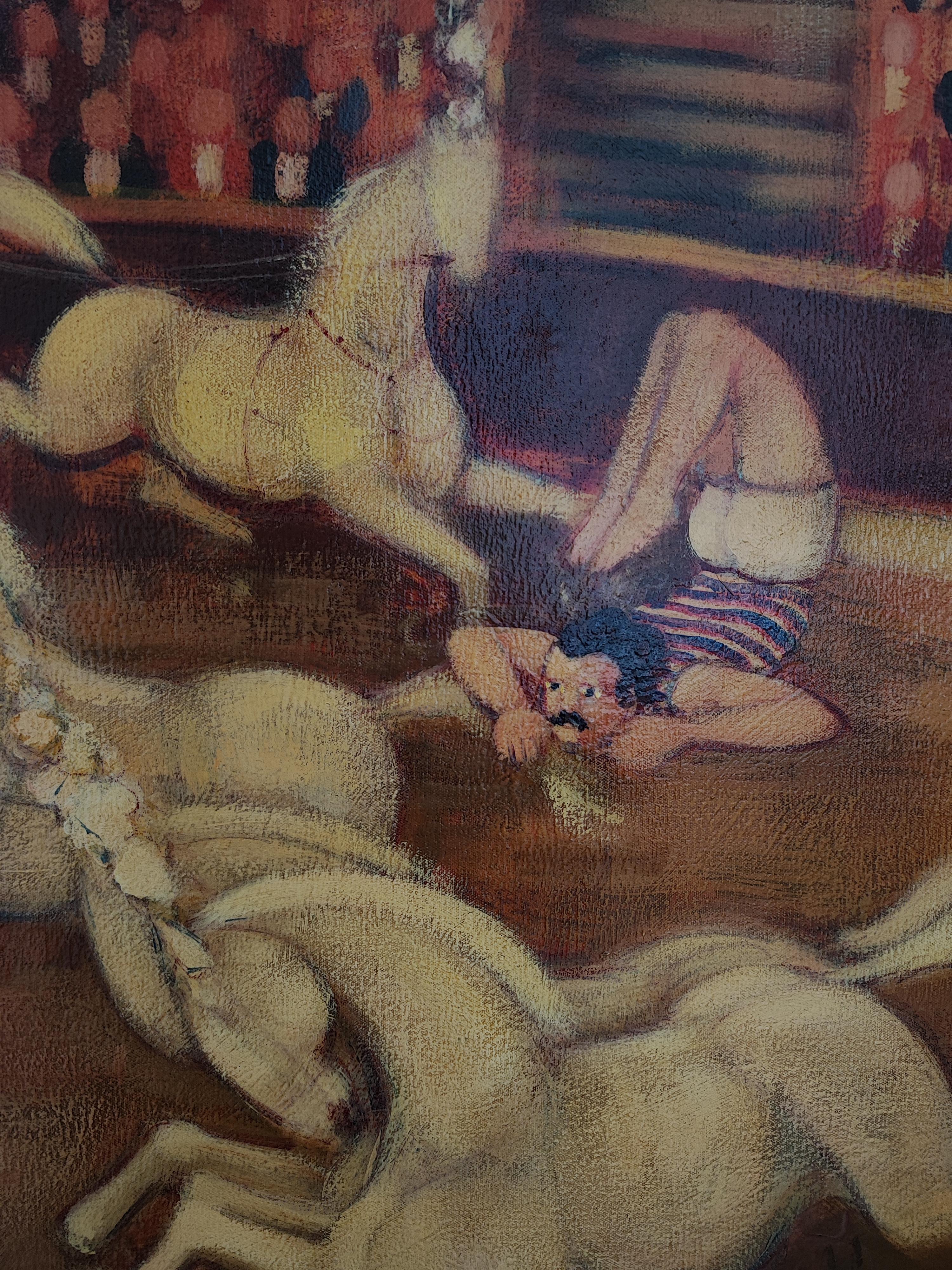 Lavori su tela
Telaio in legno dorato
109 x 109 x 6 cm