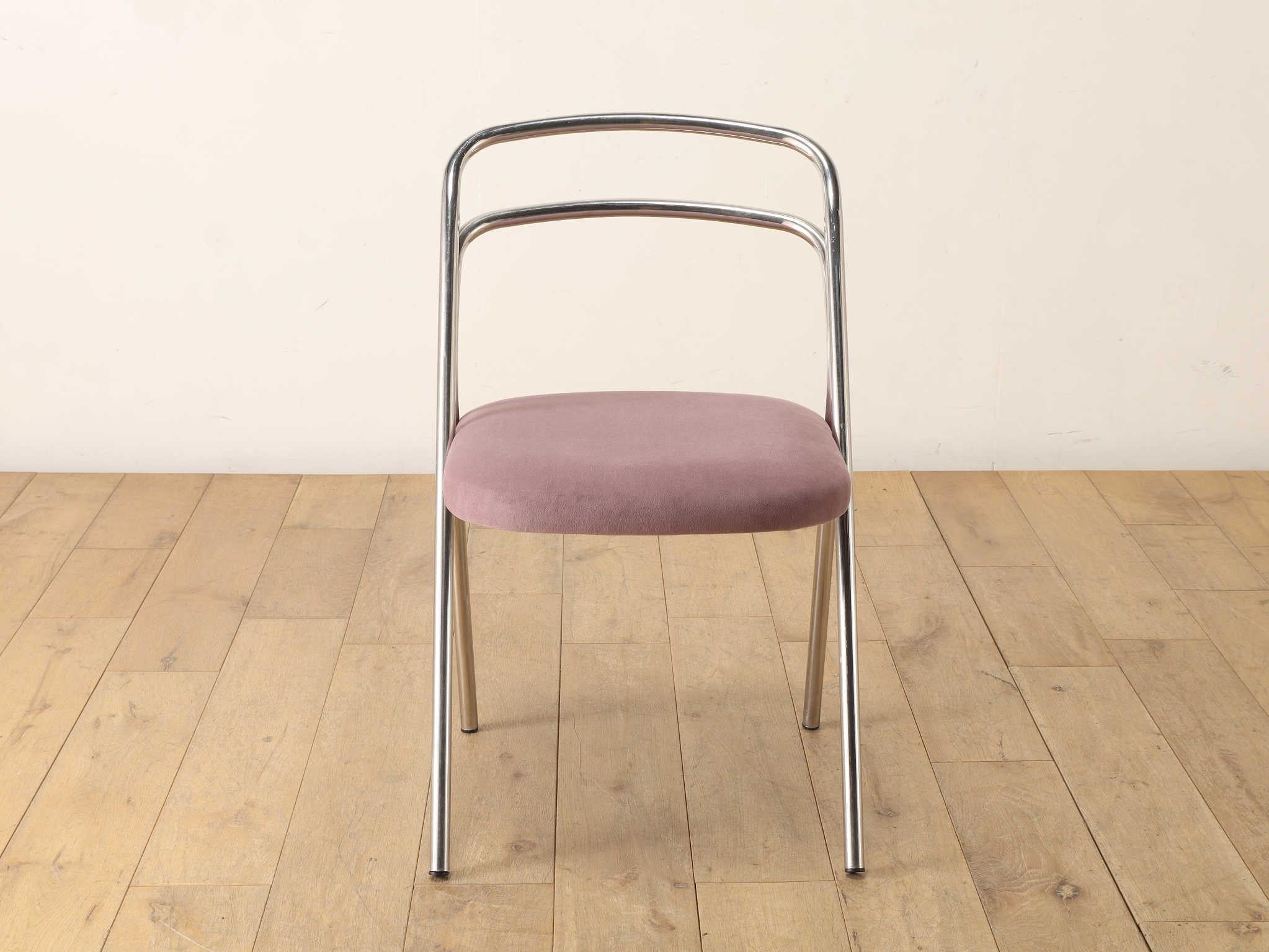 Carlo Santi For Zanotta Metal Chair 1970's For Sale 5