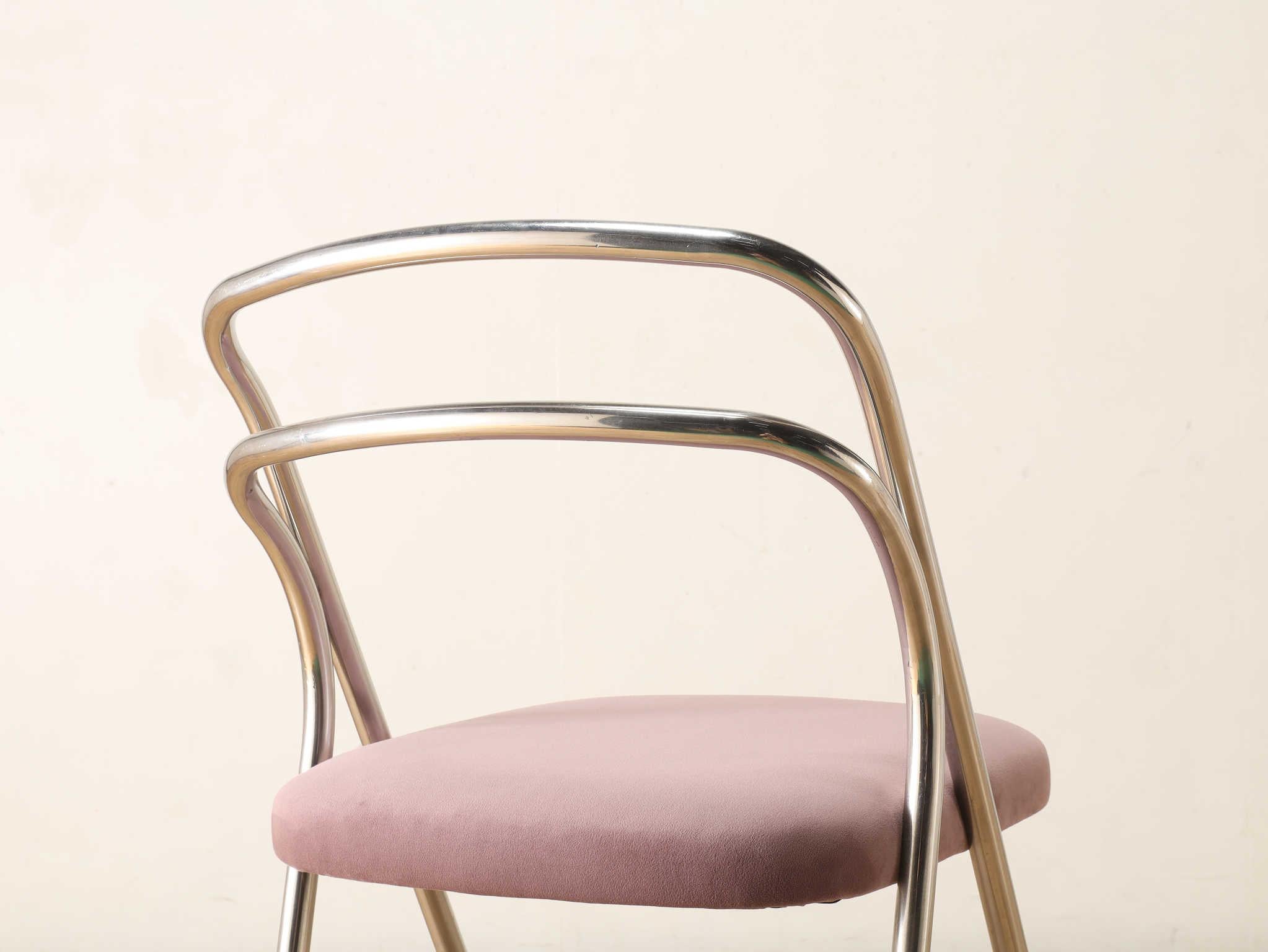 Carlo Santi For Zanotta Metal Chair 1970's For Sale 8