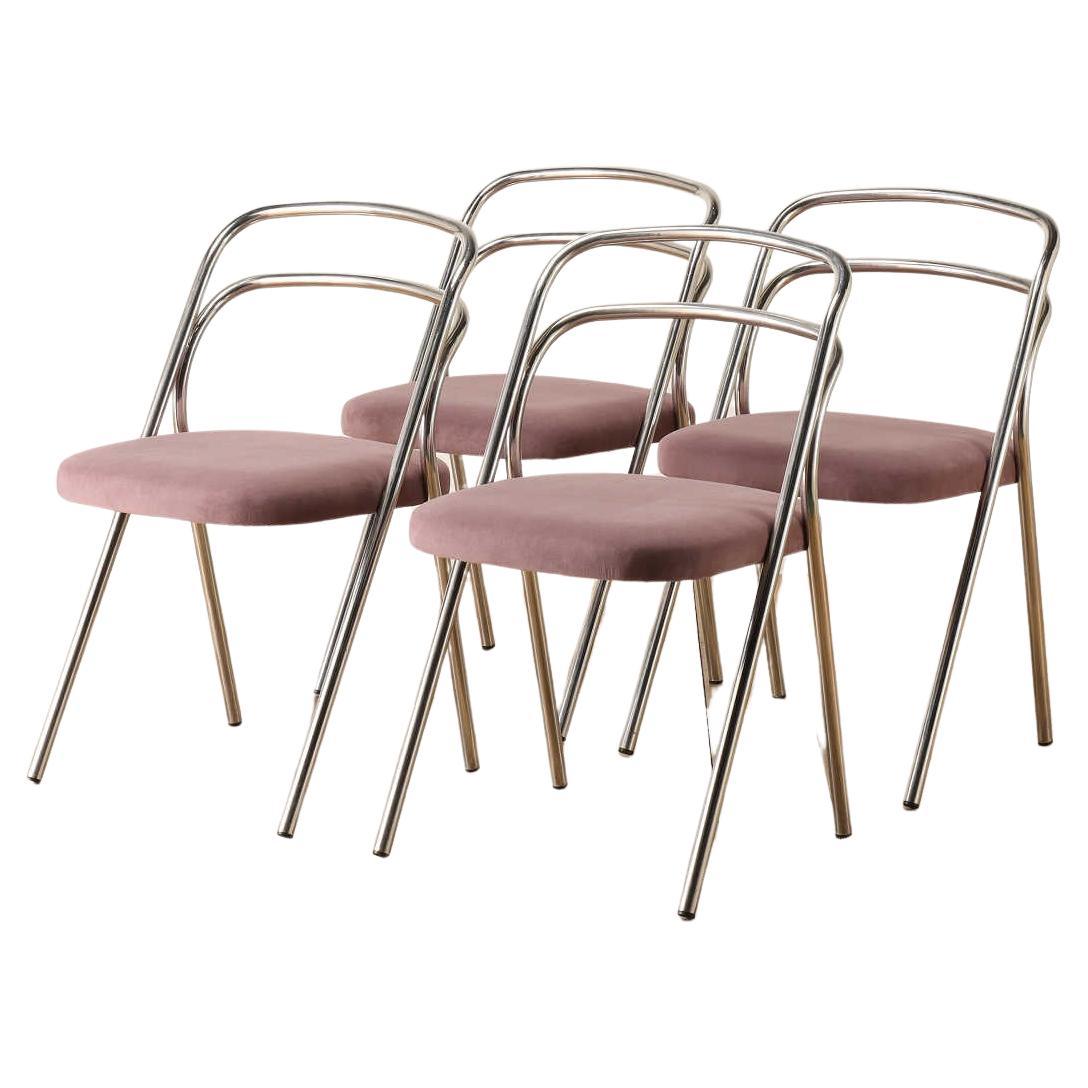 Carlo Santi For Zanotta Metal Chair 1970's For Sale
