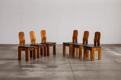 Carlo Scarpa 1934 "765" Dining Chairs for Bernini, 1934, Black Leather, Set of 6