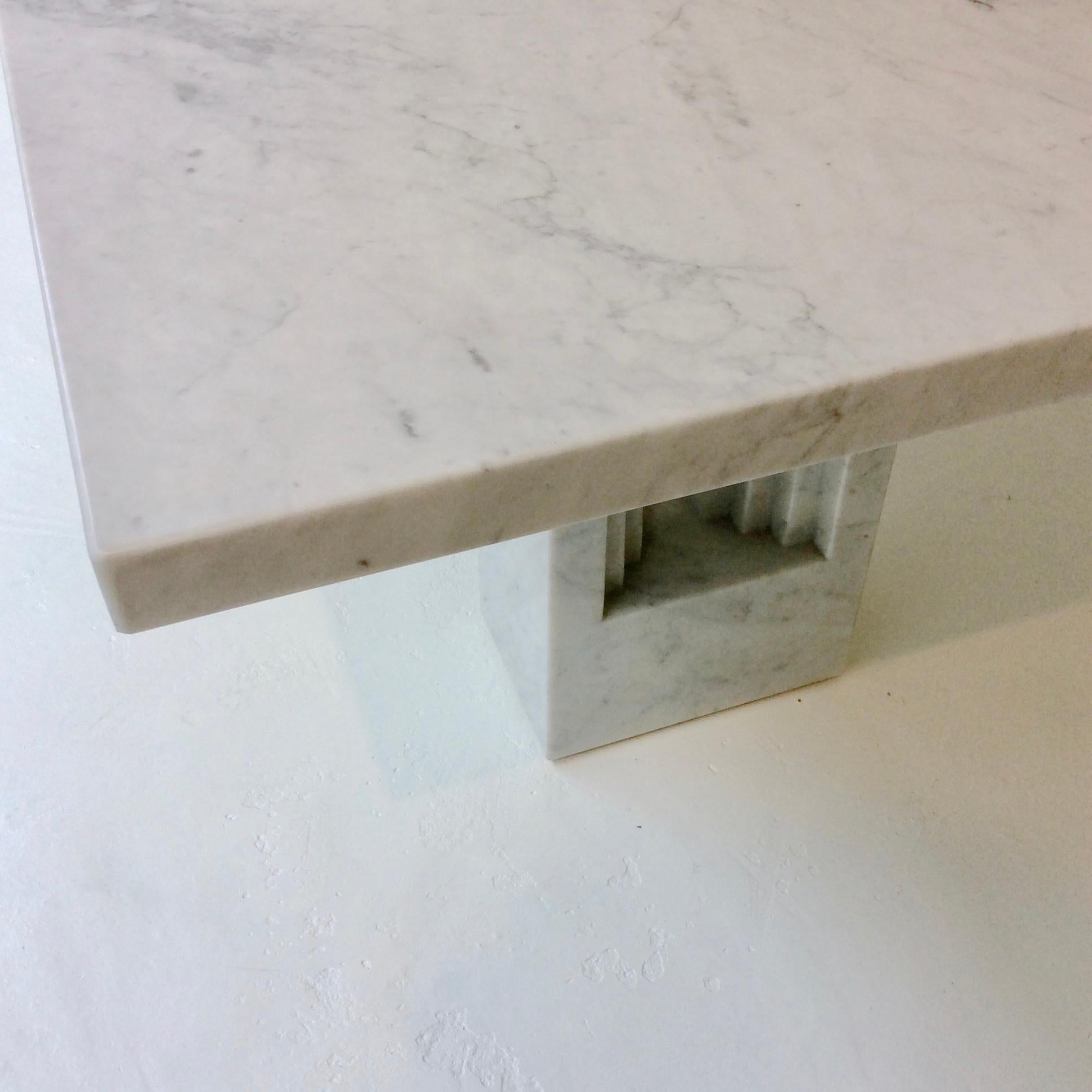 Carlo Scarpa and Marcel Breuer Delfi Marble Table, circa 1970, Italy 3