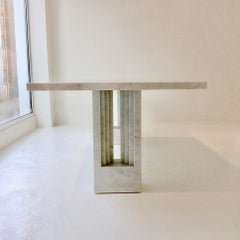 Carlo Scarpa and Marcel Breuer Delfi Marble Table, circa 1970, Italy