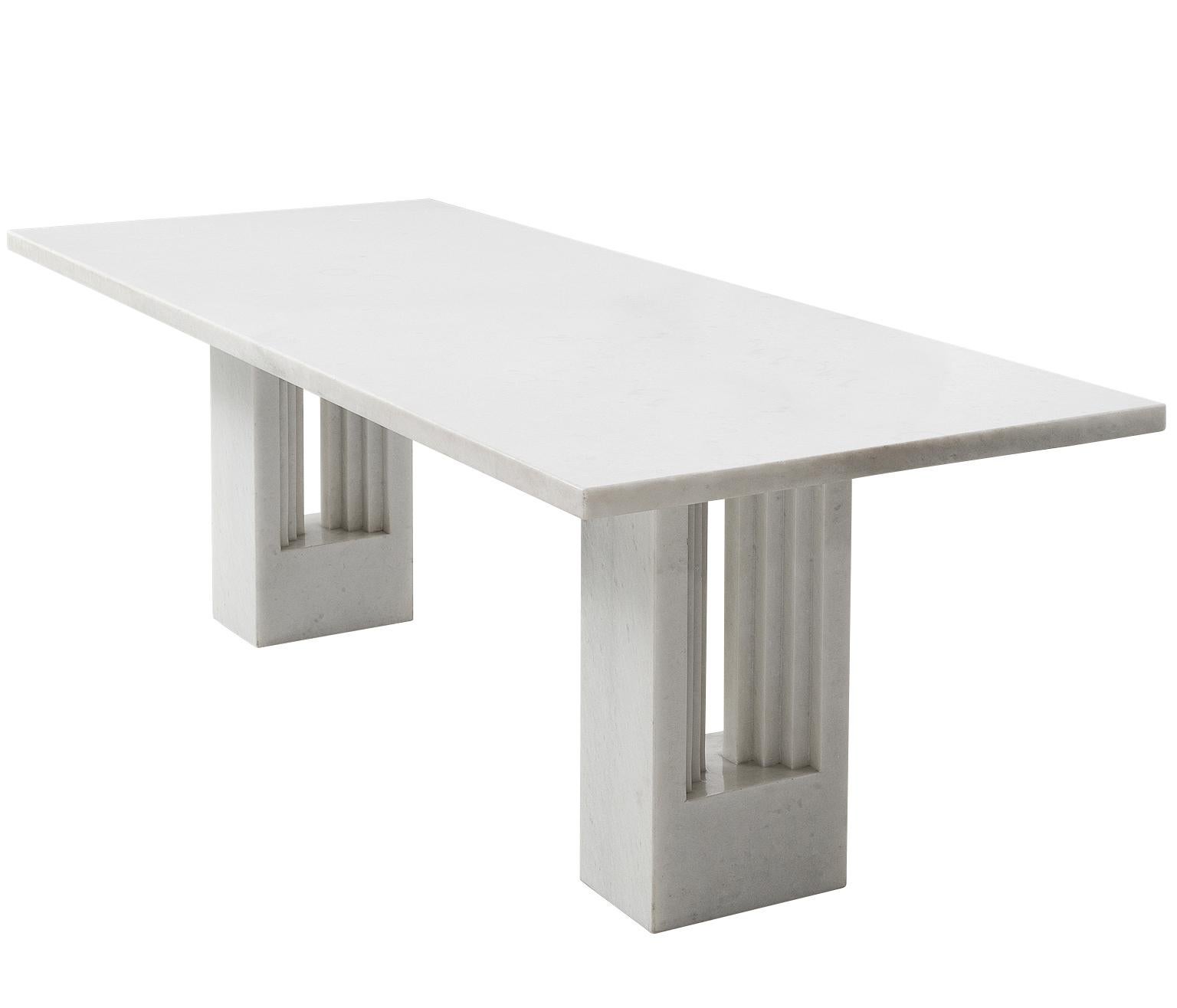 Carlo Scarpa and Marcel Breuer 'Delfi' Table in Marble