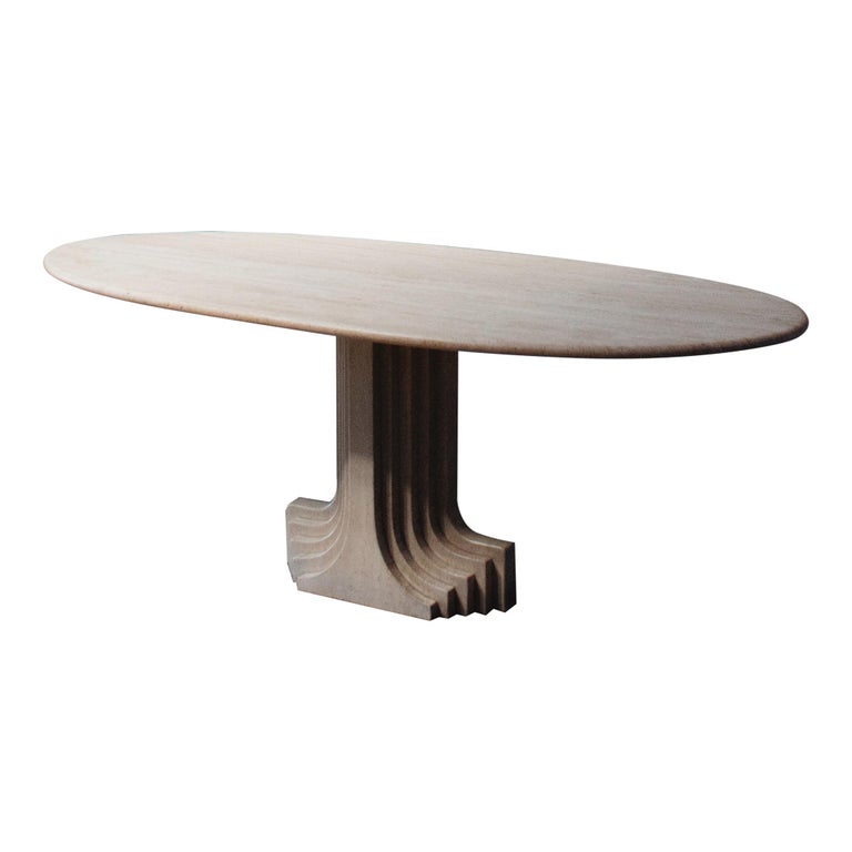 Carlo Scarpa "Argo" Oval Table for Simon Gavina, 1975 For Sale