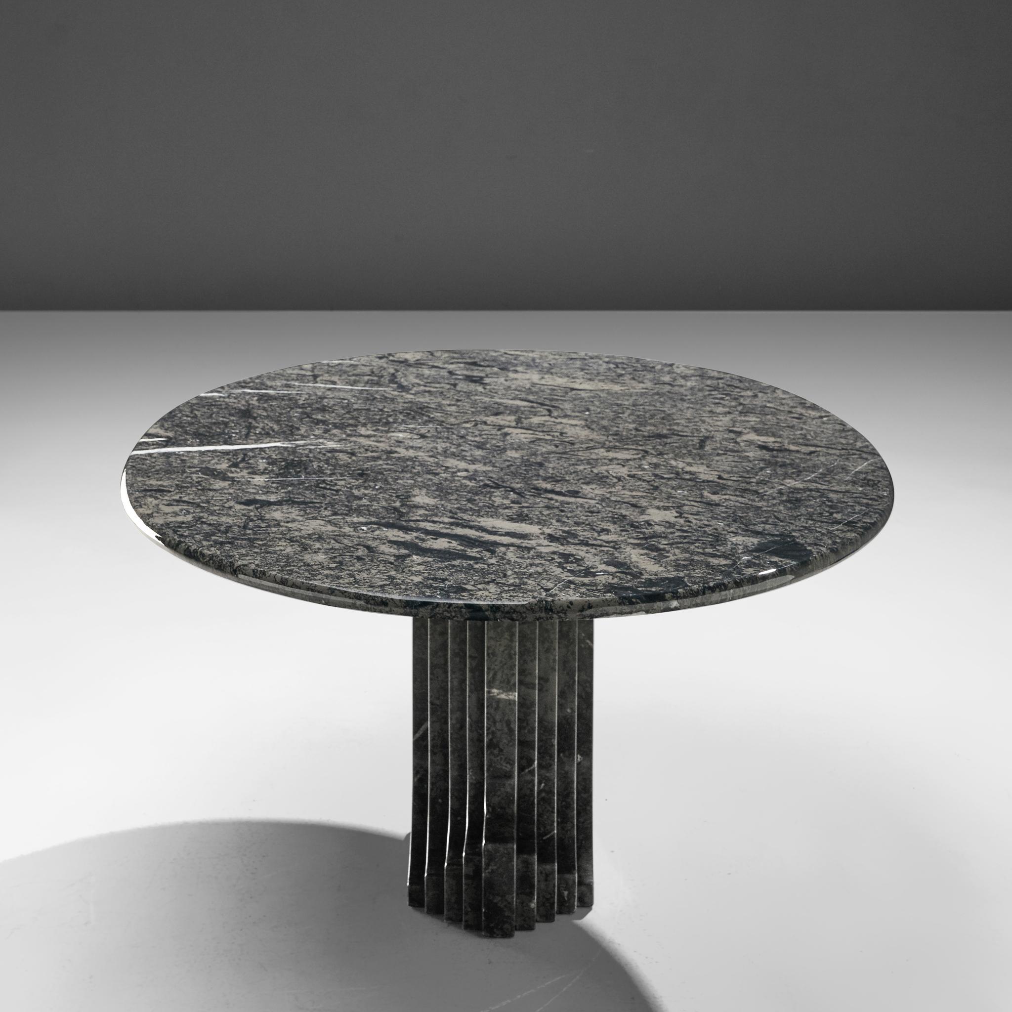 Carlo Scarpa 'Argo' Oval Table in Grey Marble In Good Condition In Waalwijk, NL