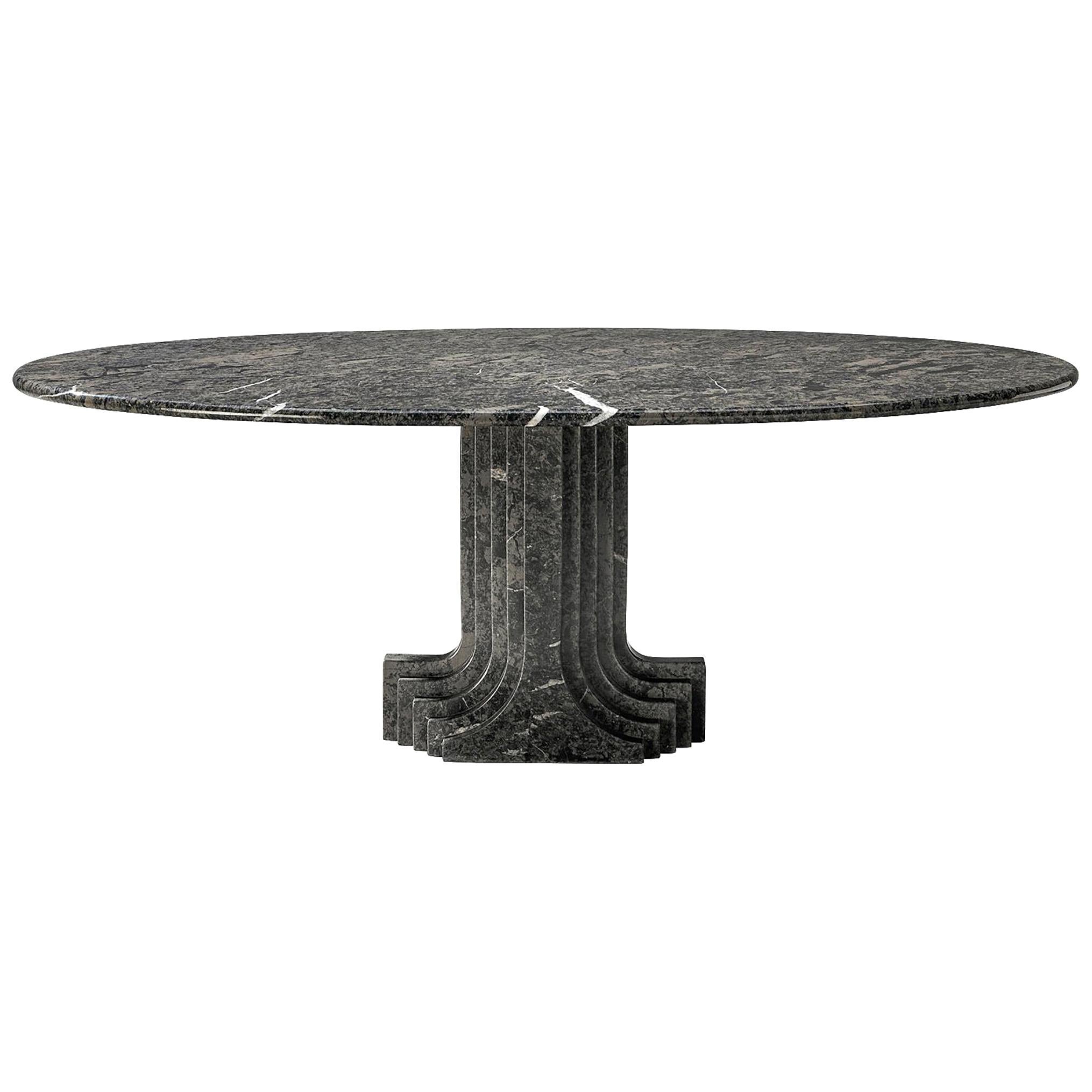 Carlo Scarpa 'Argo' Oval Table in Grey Marble