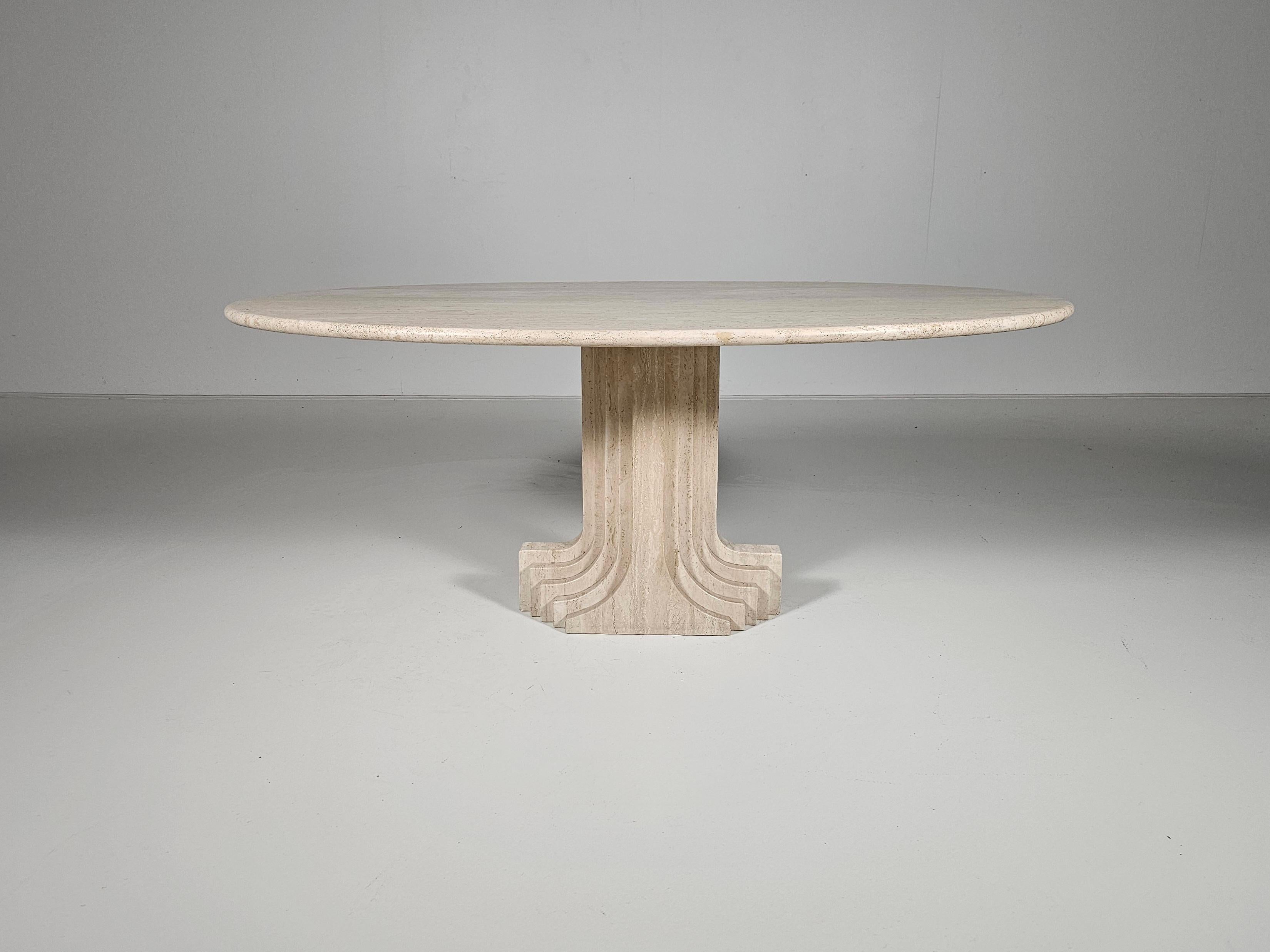 Dining table designed in 1970 by Carlo Scarpa for the 