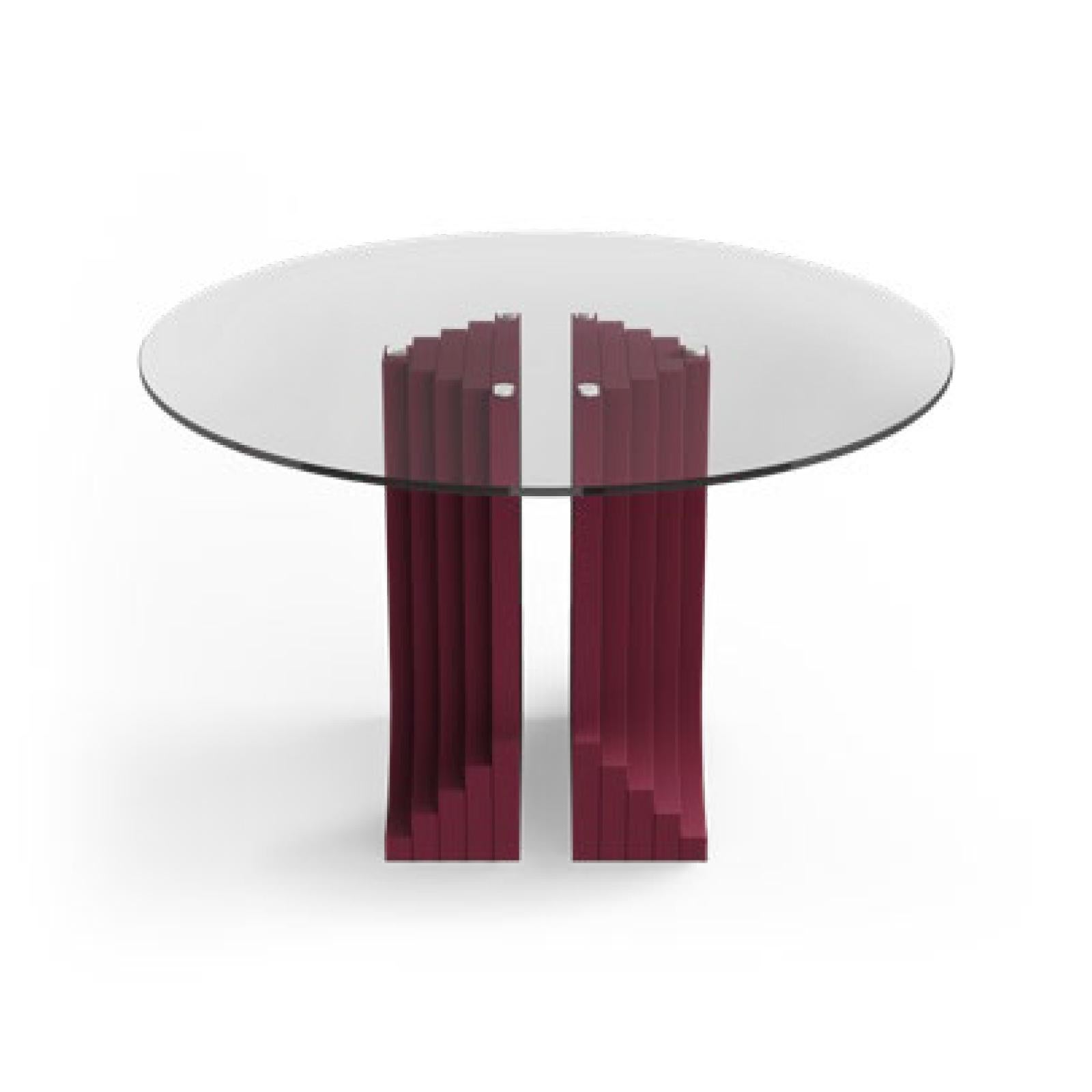 Mid-Century Modern Table à manger en verre Carlo Scarpa Auriga pour Anonima Castelli, Italie en vente