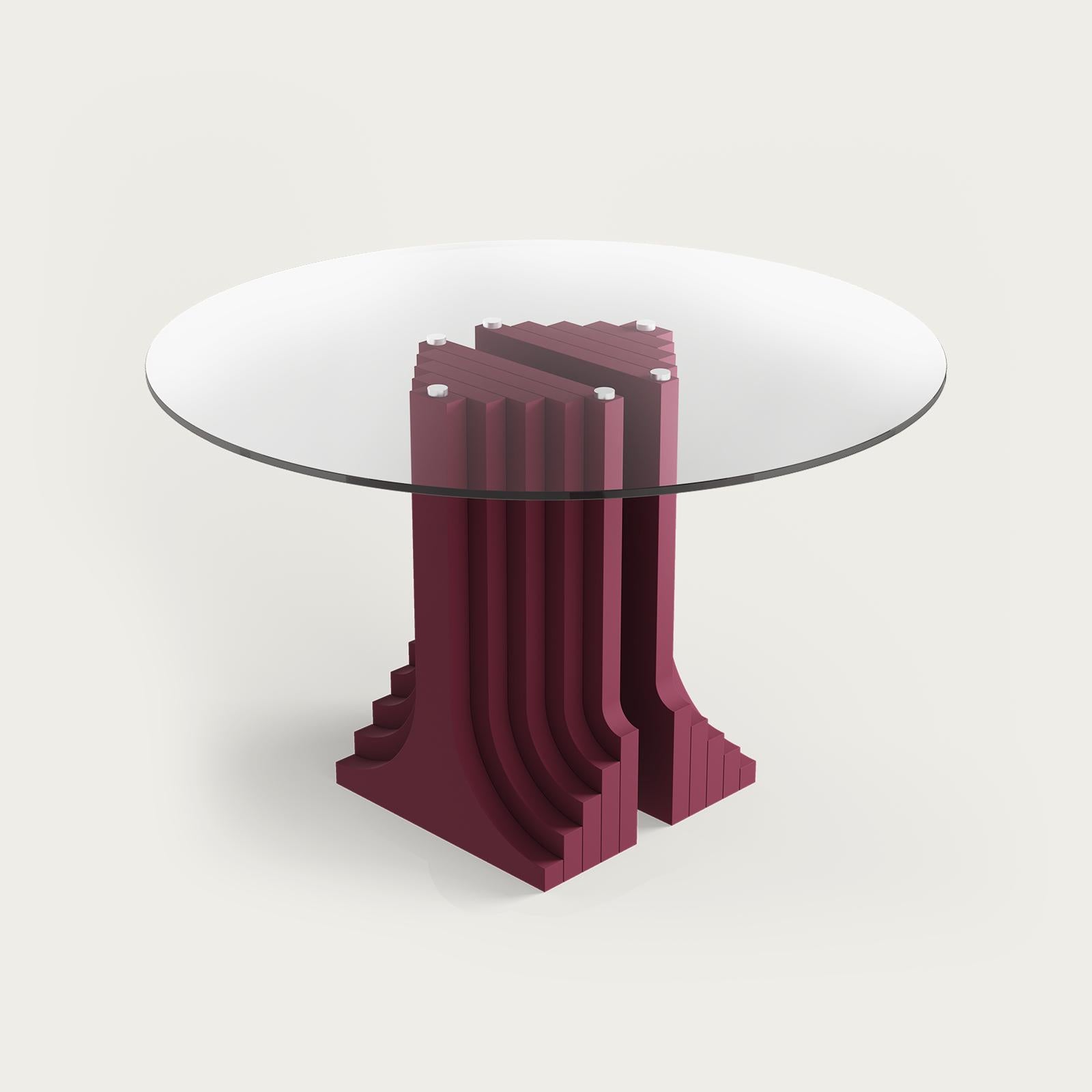 Table à manger en verre Carlo Scarpa Auriga pour Anonima Castelli, Italie Excellent état - En vente à Amsterdam, NL