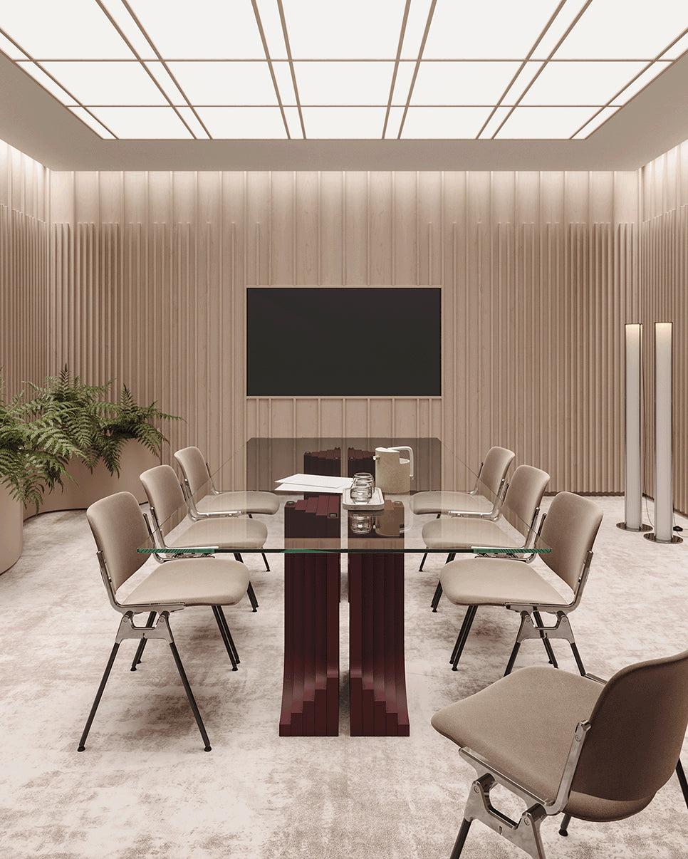 Carlo Scarpa Auriga glass dining table for Anonima Castelli, Italy For Sale 1