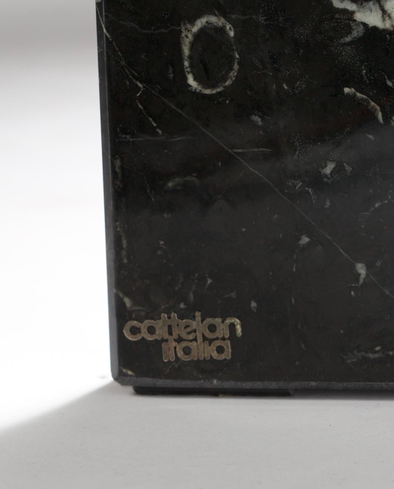 Carlo Scarpa für Cattelan Italia, Esstisch aus schwarzem Marmor im Angebot 3