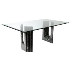 Tavolo da pranzo in marmo nero del Madagascar di Carlo Scarpa per Cattelan Italia