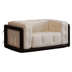 Sillón "Cornaro" de Carlo Scarpa para Gavina, lino marfil, 1973