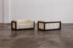 Fauteuils "Cornaro" de Carlo Scarpa pour Gavina, lin ivoire, 1973, lot de 2