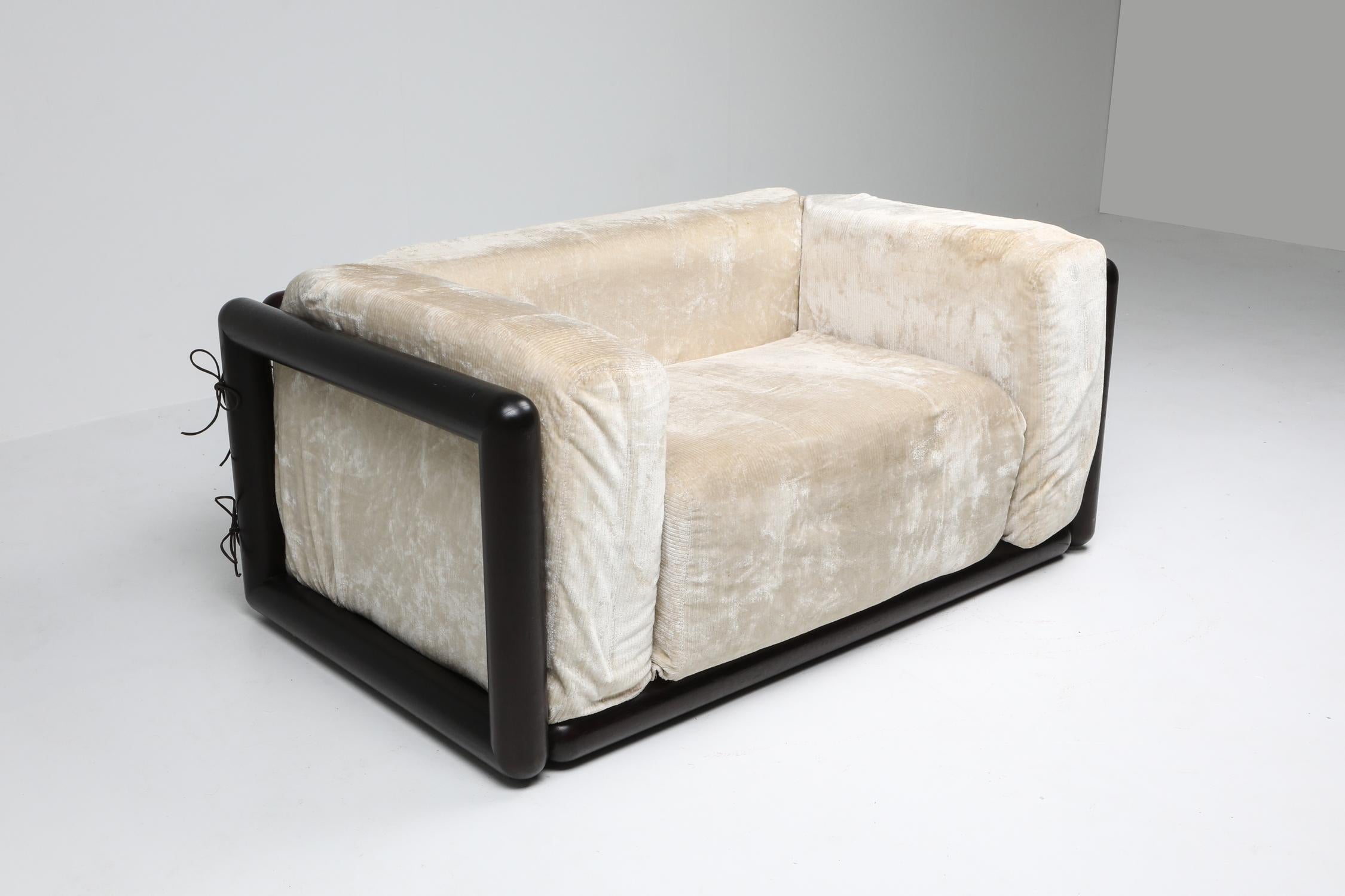 Mahogany Carlo Scarpa 'Cornaro' Lounge Chair for Simon, 1973