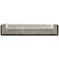 Carlo Scarpa 'Cornaro' Sofa for Simon in White Velvet