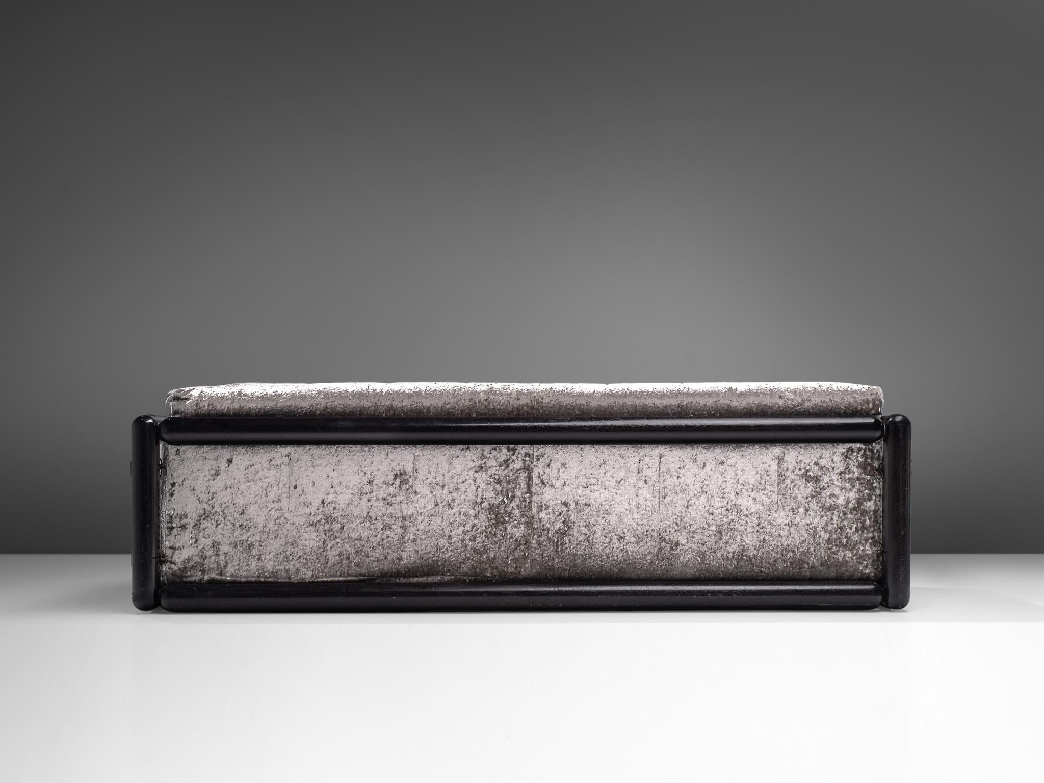 Mid-Century Modern Carlo Scarpa 'Cornaro' Sofa in Metallic Velvet