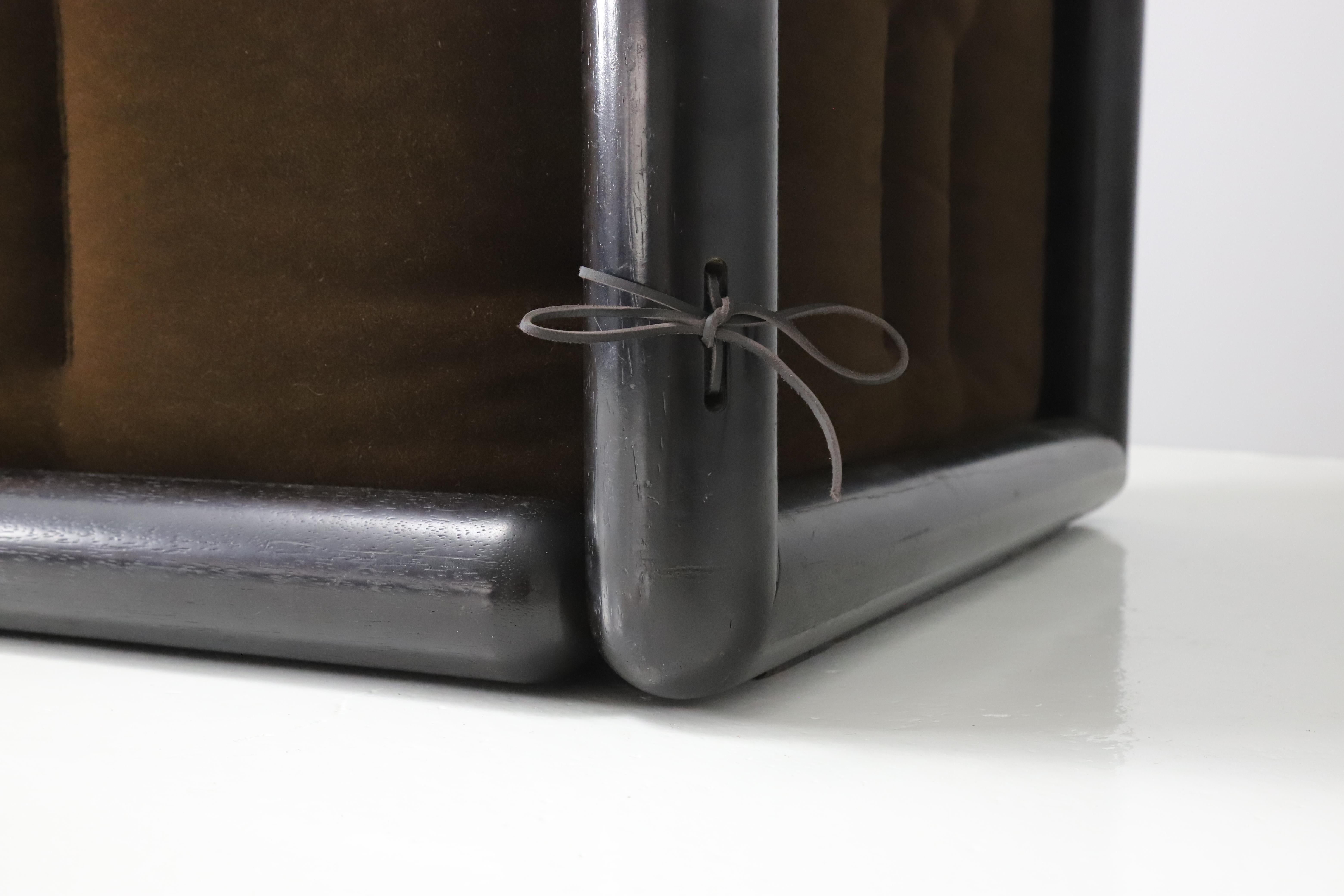 Carlo Scarpa 'Cornaro' Sofa aus originalem Mohair-Samt für Simon, 1973 im Angebot 7
