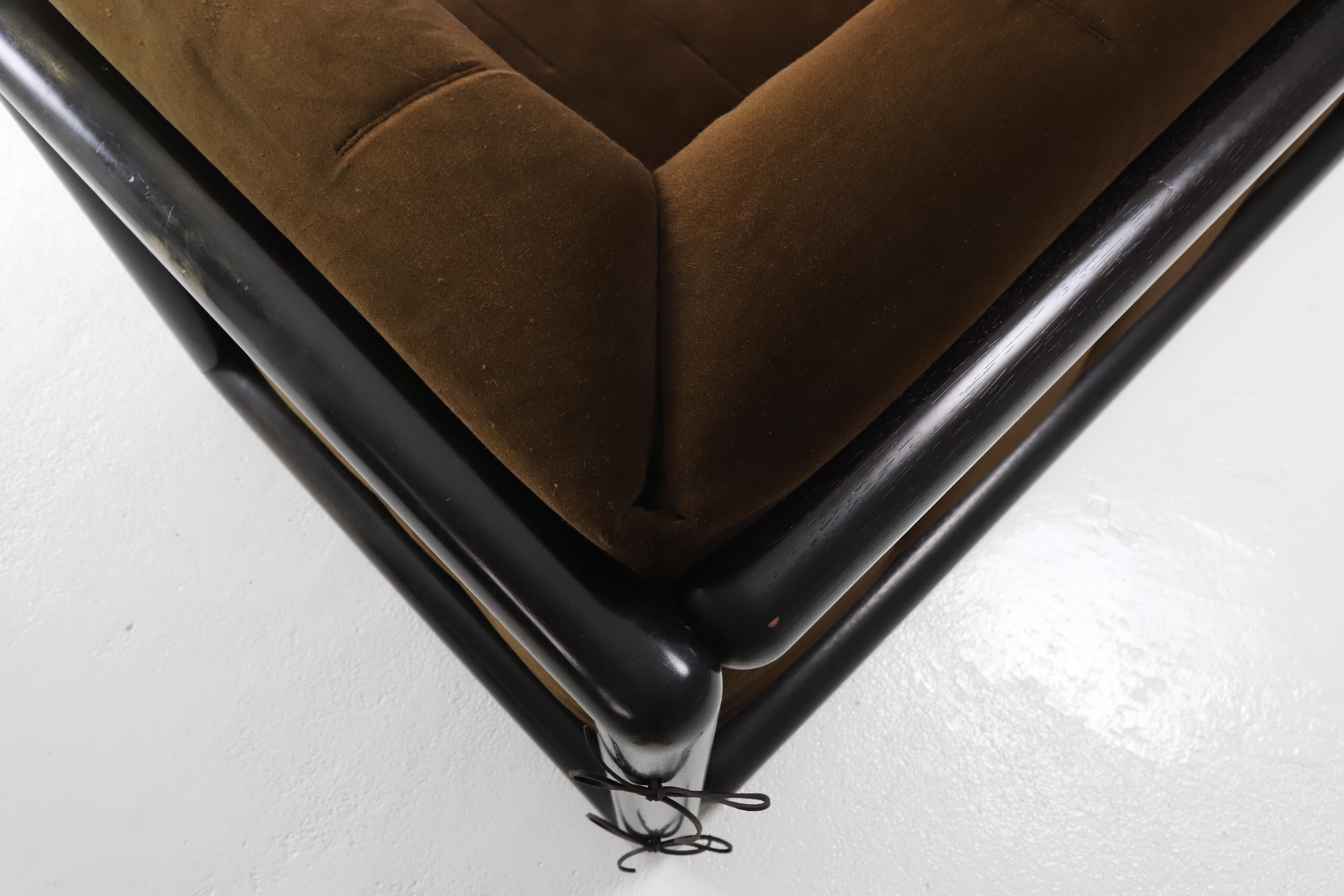 Carlo Scarpa 'Cornaro' Sofa aus originalem Mohair-Samt für Simon, 1973 im Angebot 1