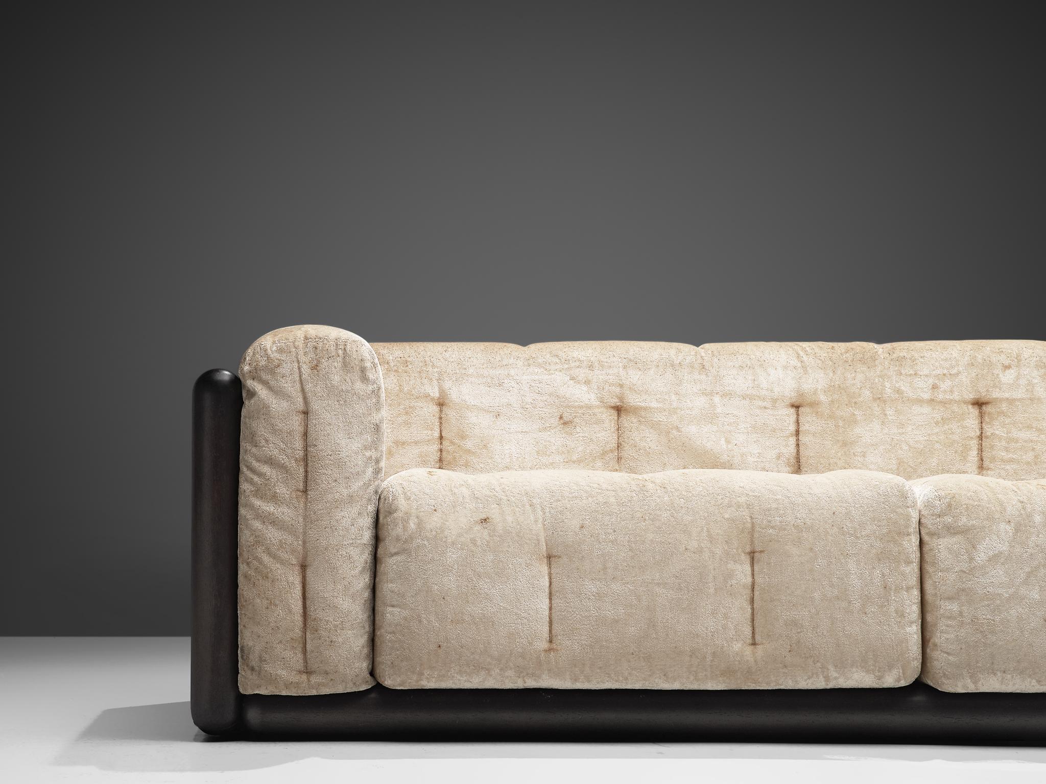 Carlo Scarpa 'Cornaro' Three-Seat Sofa for Simon, 1973 In Fair Condition In Waalwijk, NL