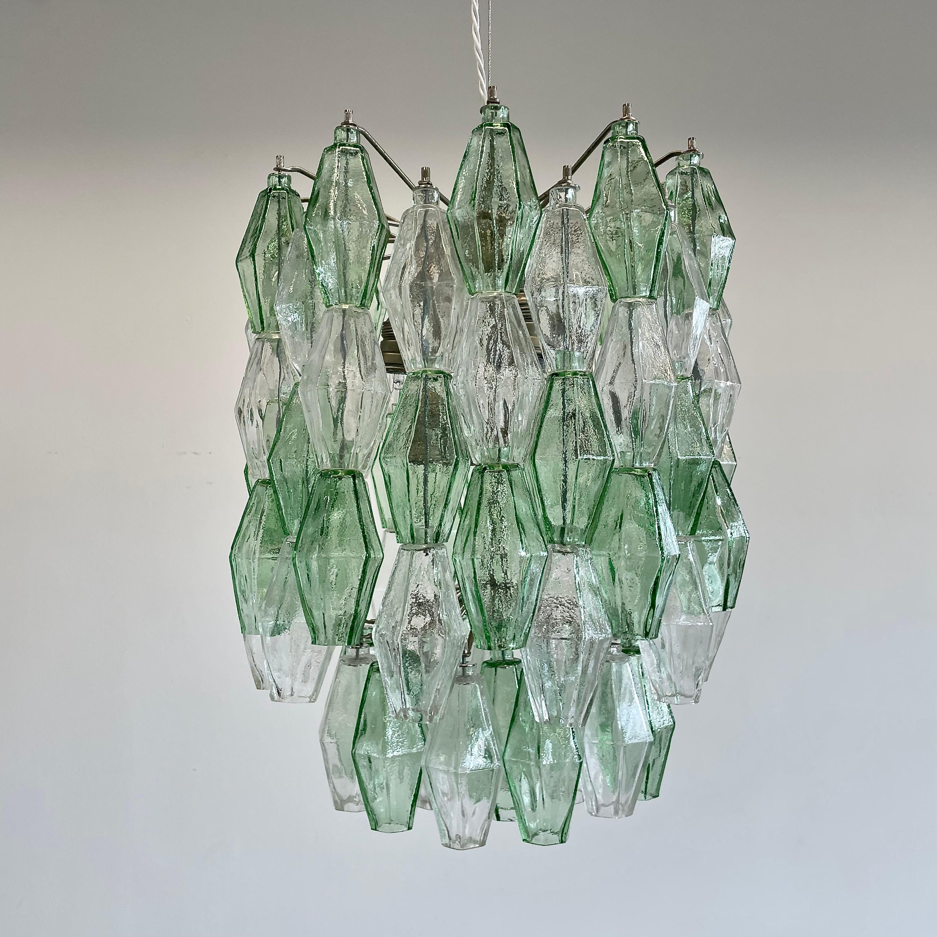Mid-Century Modern Lustre en polyèdre conçu par Carlo SCARPA par VENINI, 1970 en vente