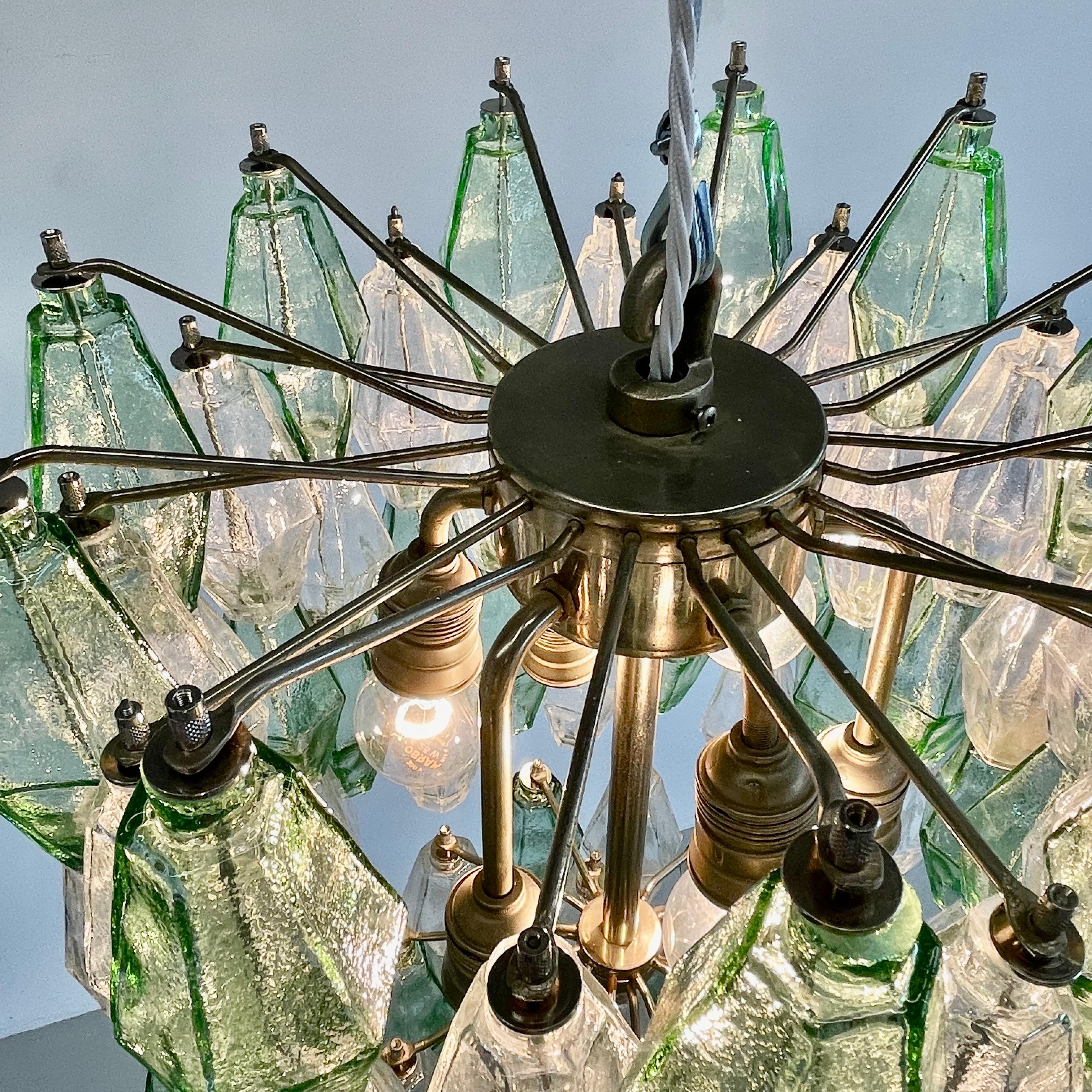 italien Lustre en polyèdre conçu par Carlo SCARPA par VENINI, 1970 en vente